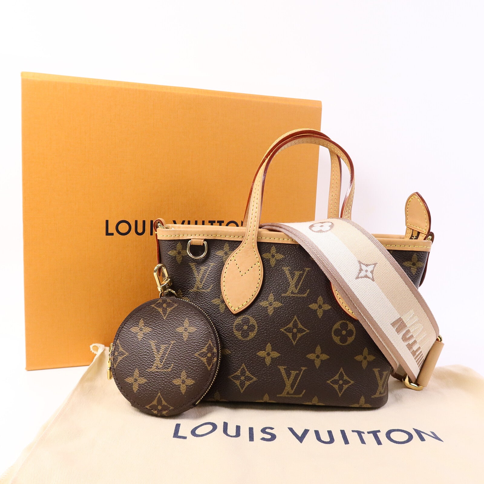 LOUIS VUITTON Monogram Neverfull BB手挽肩背兩用袋