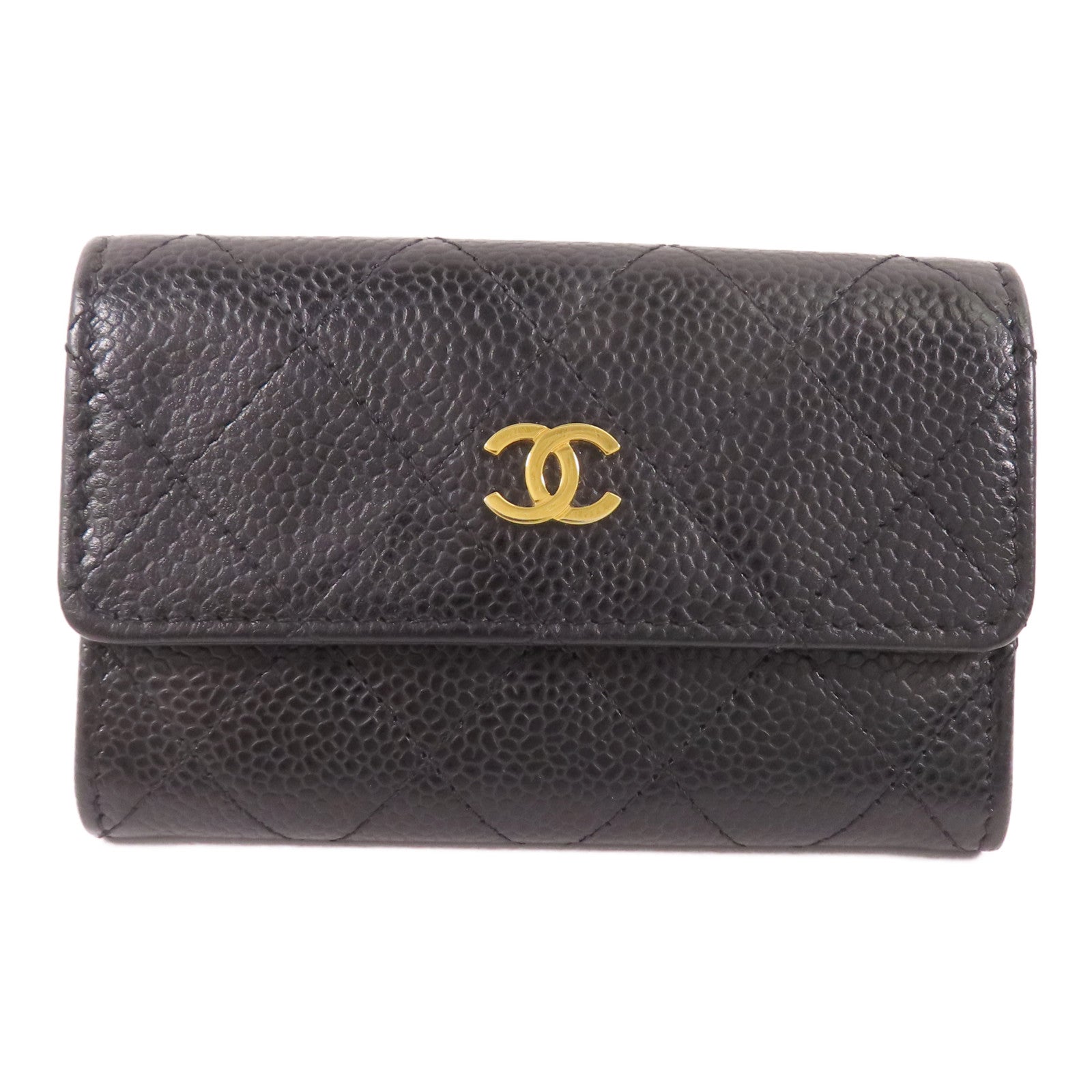 CHANEL 牛皮皮革Card Case金扣卡套