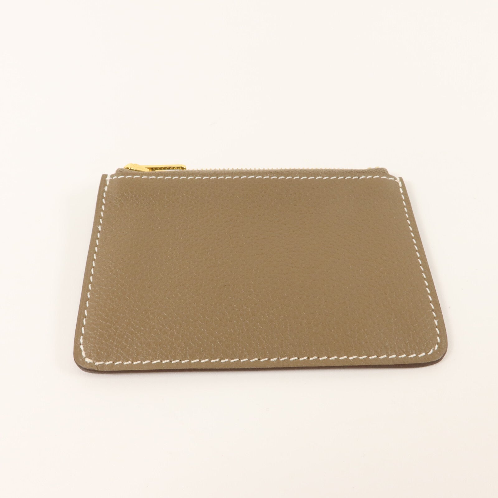 HERMES Evercolor皮革Constance Slim Wallet錢包Etoupe