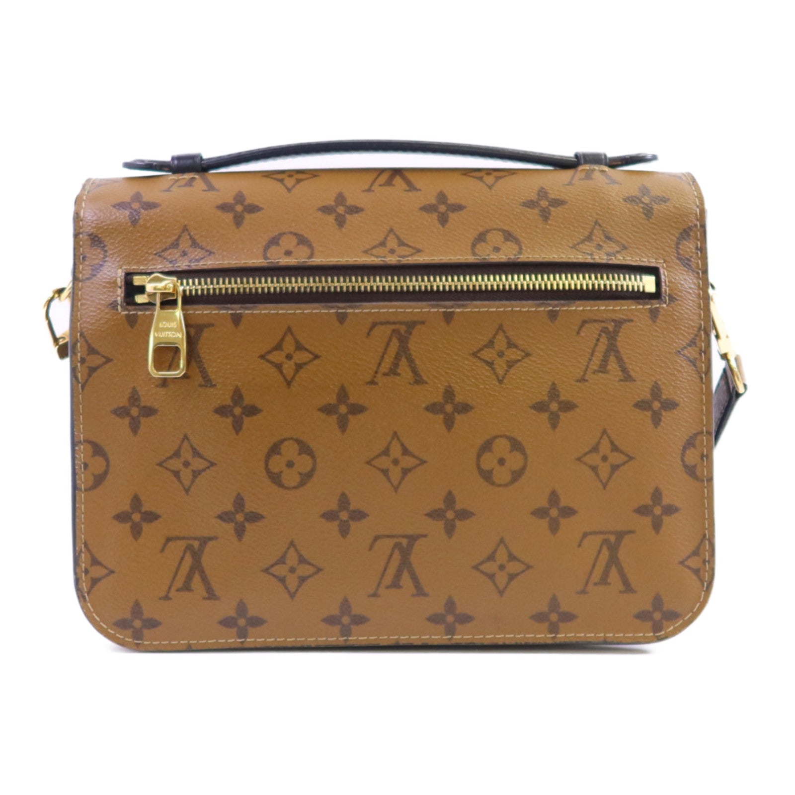 LOUIS VUITTON Monogram Reverse Pochette Metis金扣手挽肩背兩用袋