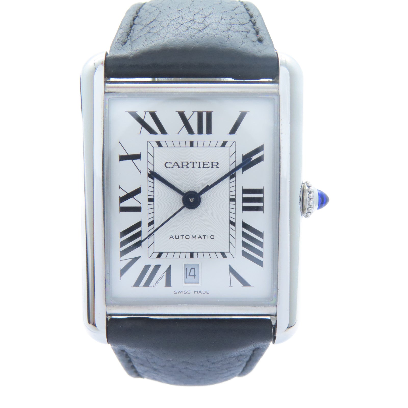 CARTIER Must Tank不鏽鋼手錶自動機芯白色