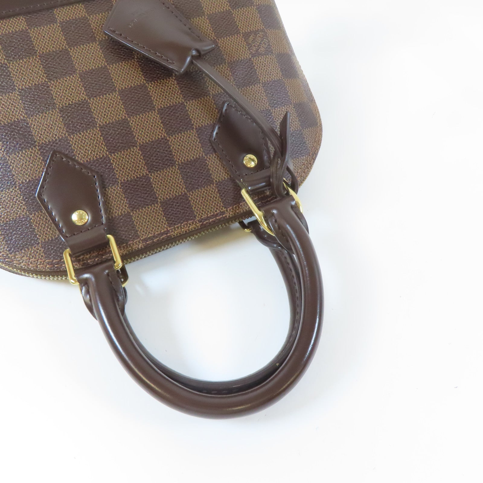 LOUIS VUITTON Damier Alma金扣手挽肩背兩用袋啡色