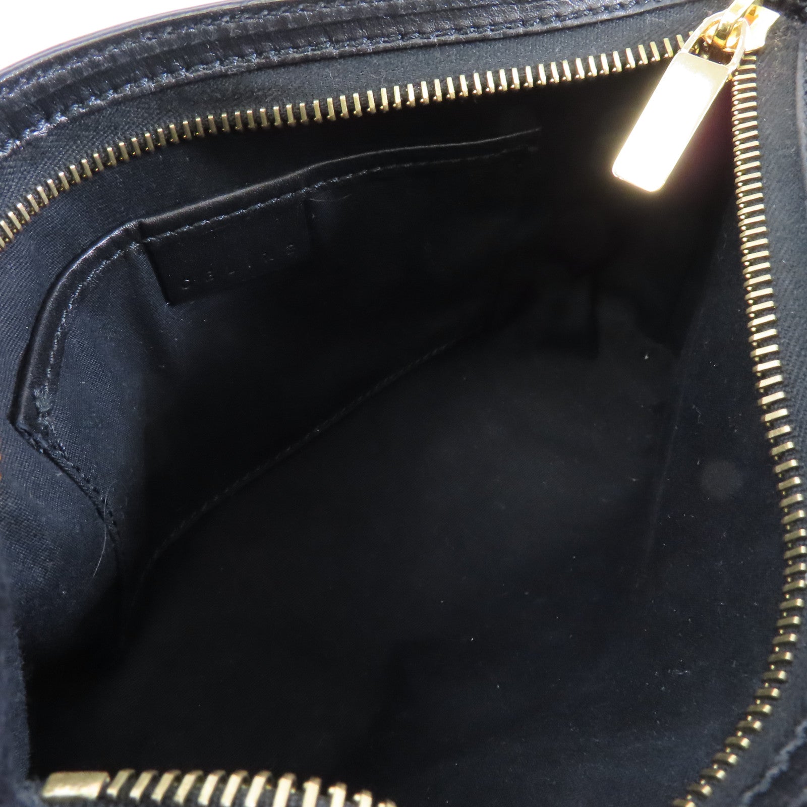 CELINE 皮革Vintage Leather Mini Bag金扣肩背袋黑色