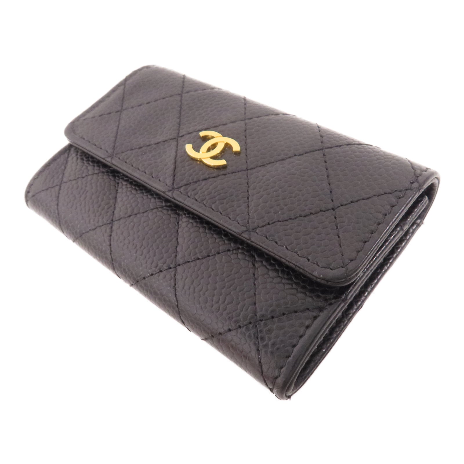 CHANEL 牛皮皮革Card Case金扣卡套