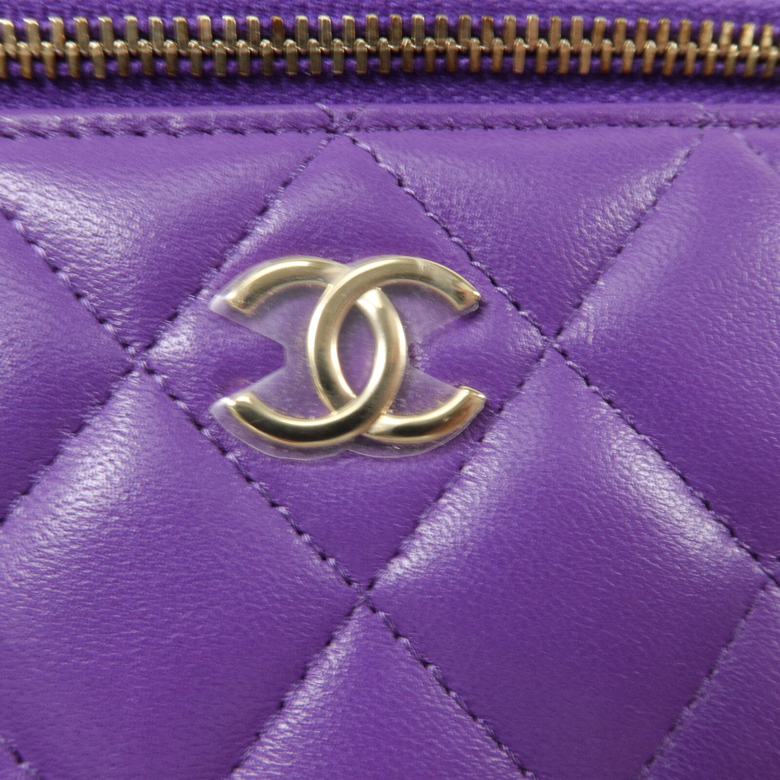 CHANEL 羊皮皮革Top Handle Vanity Case鏈帶手挽肩背兩用袋