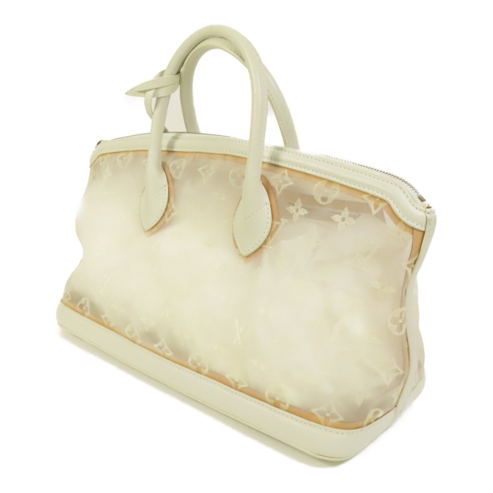 LOUIS VUITTON Monogram Transparent Lockit East West銀扣手挽袋