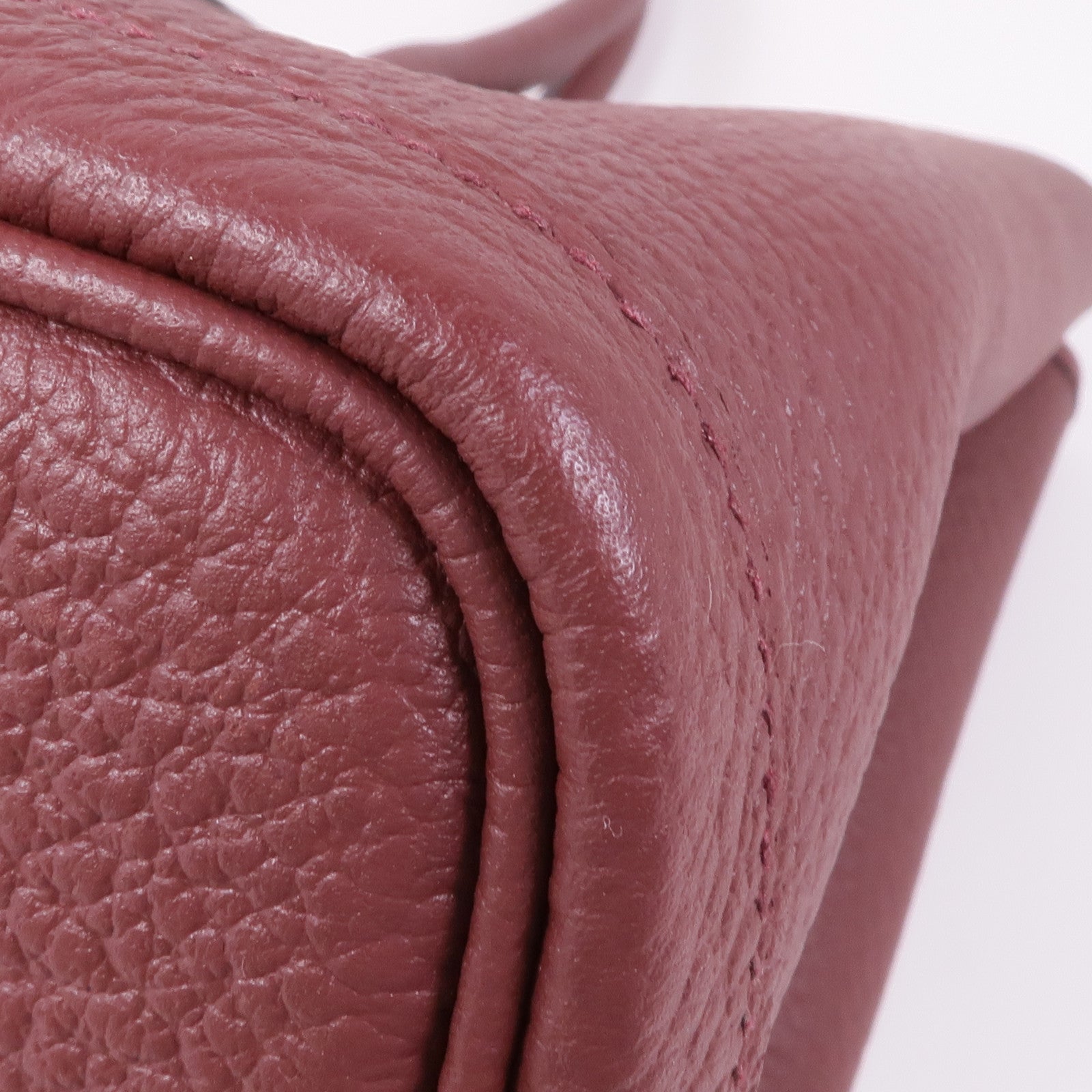 HERMES Negonda皮革Garden Party PM銀扣手挽袋Bordeaux