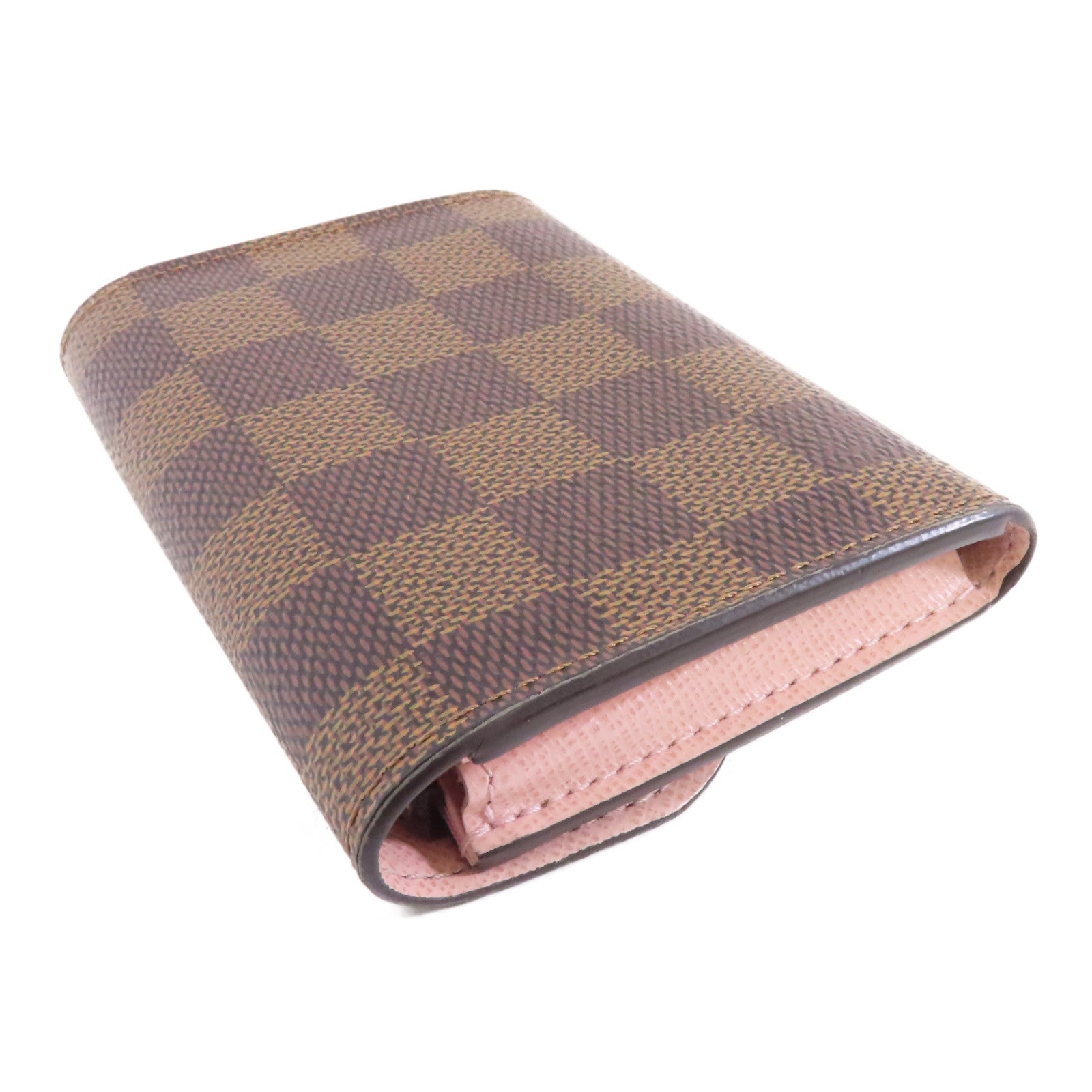 LOUIS VUITTON Damier Rosalie Coin Purse金扣零錢包棕色/粉紅色