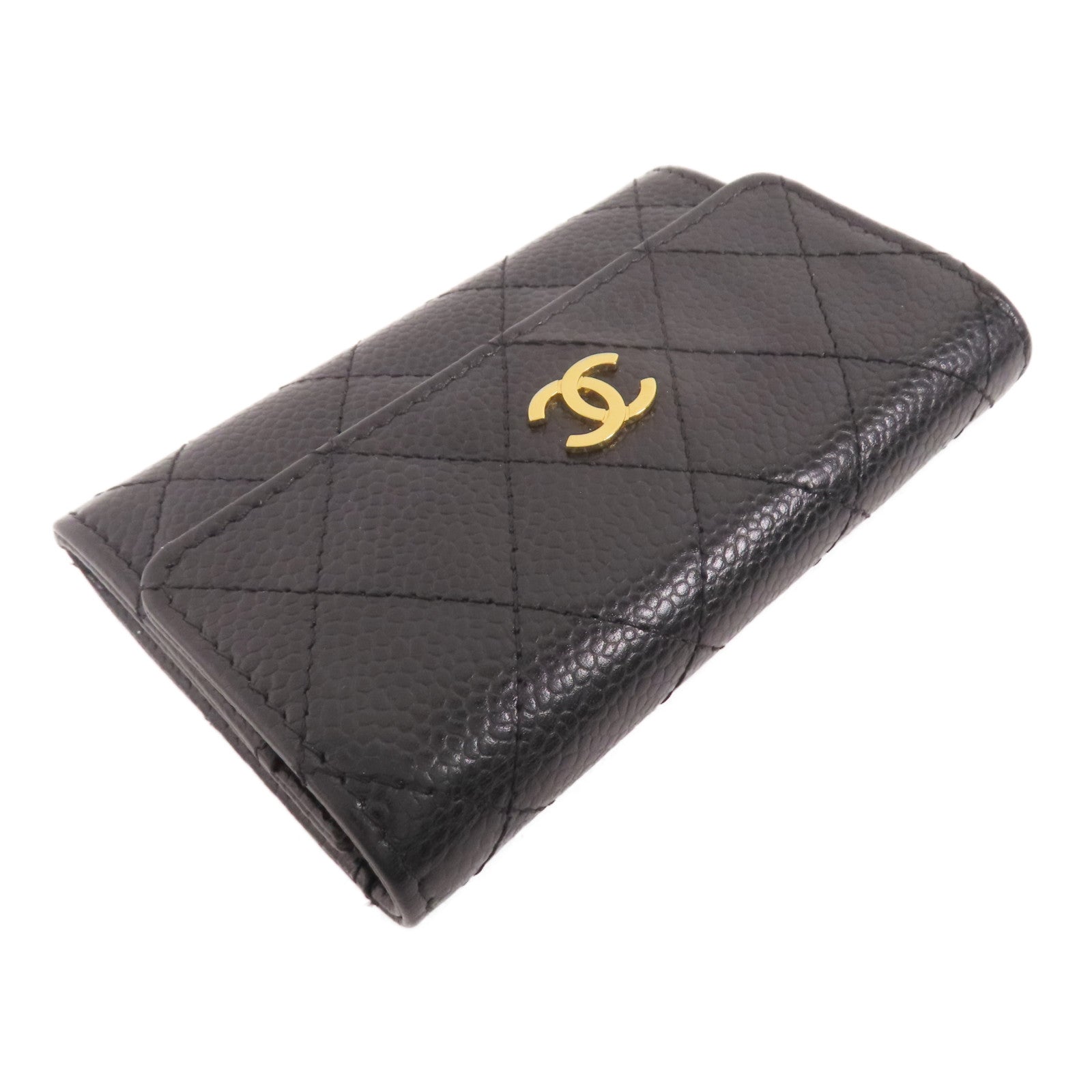 CHANEL 牛皮皮革Card Case金扣卡套