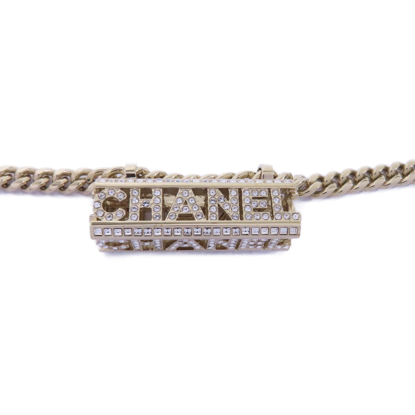 CHANEL 【激減優惠】金屬Necklace項鍊金色/透明