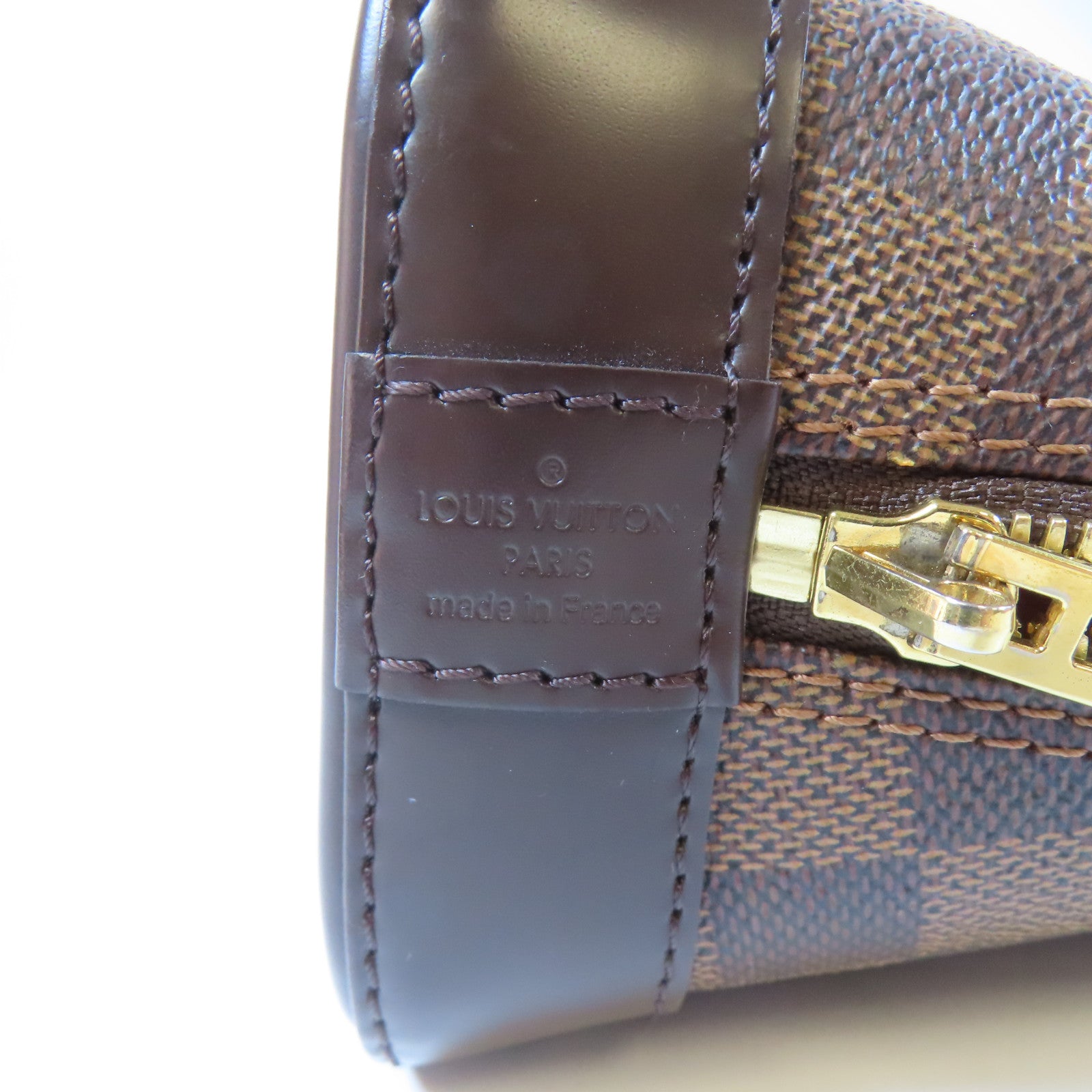 LOUIS VUITTON Damier Alma金扣手挽肩背兩用袋啡色