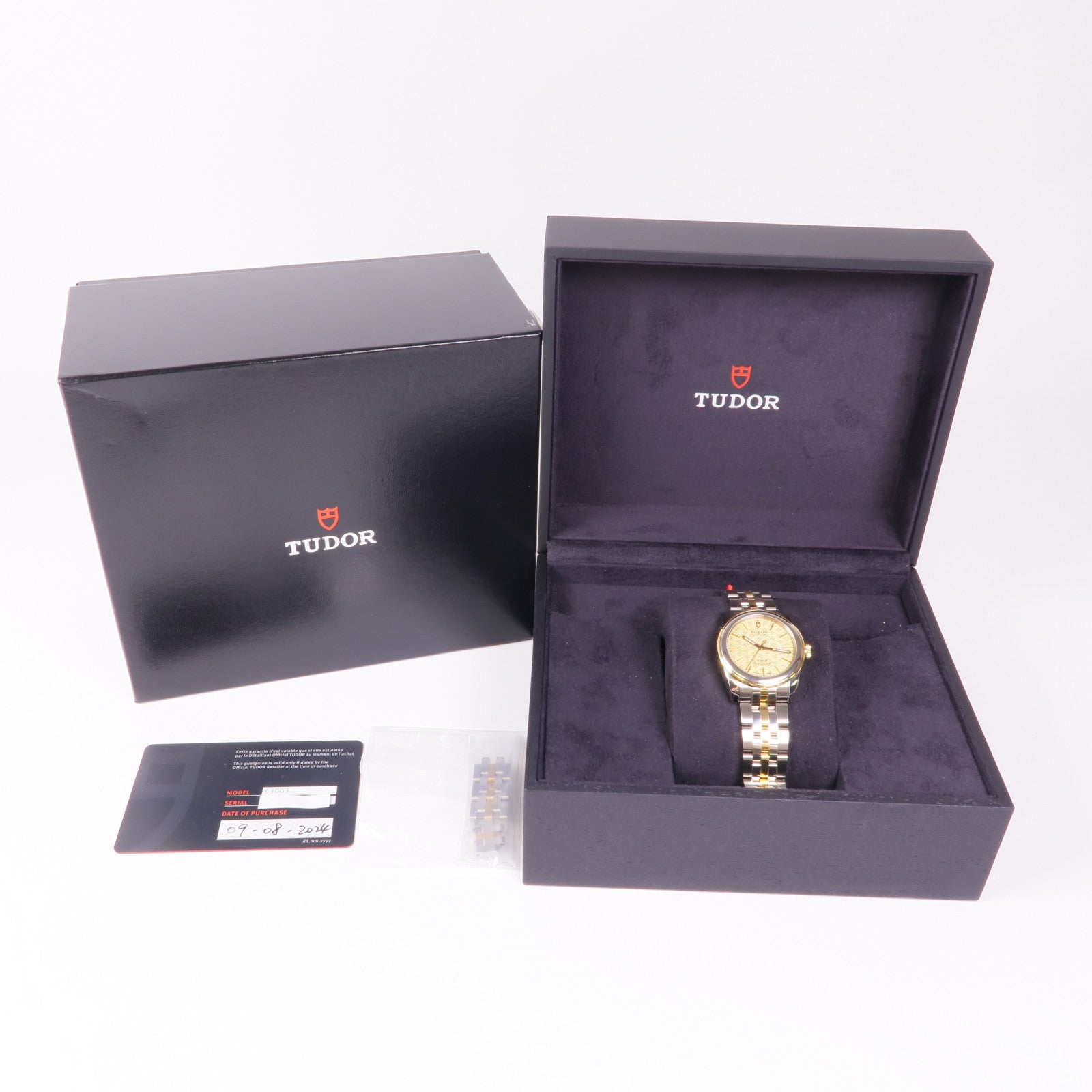 TUDOR Glamour Date 53003 Automatic Watch 18K Yellow Gold/Stainless Steel Gold