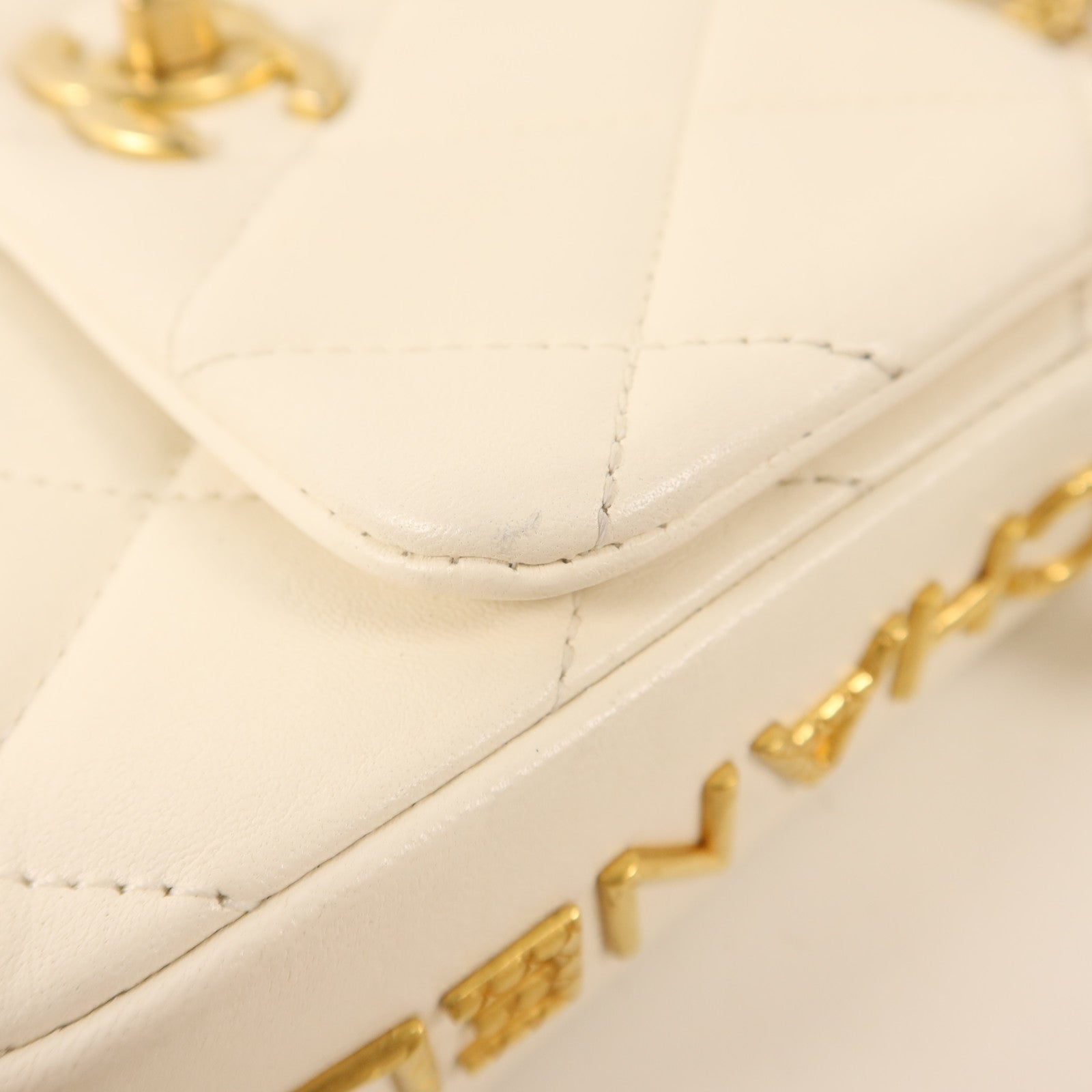 CHANEL 【激減優惠】羊皮皮革Chain Shoulder金扣鏈帶肩背袋