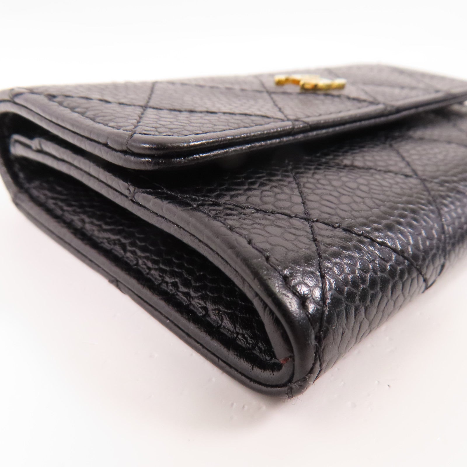 CHANEL 牛皮皮革Card Case金扣卡套