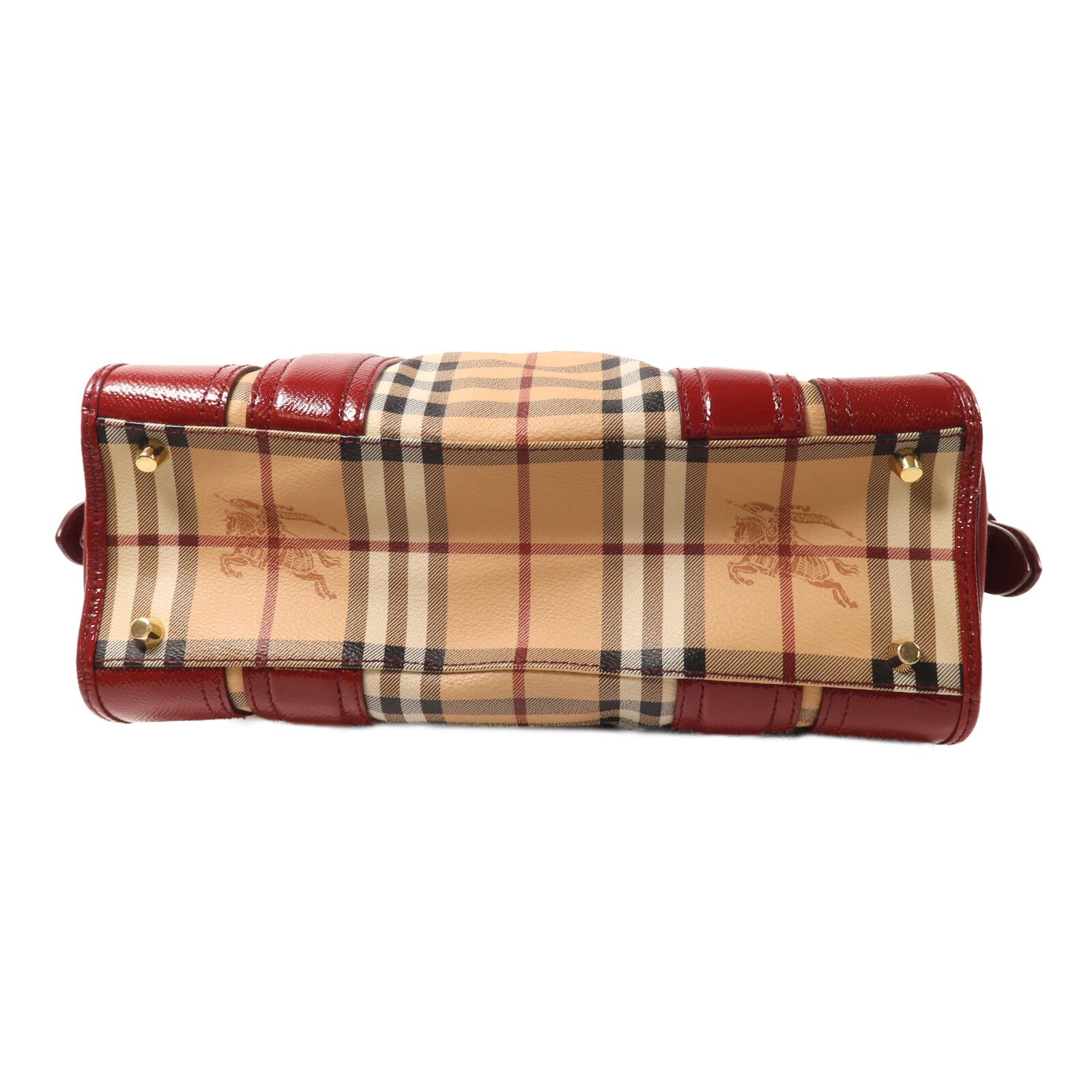 BURBERRY 【激減優惠】塗層帆布/漆皮皮革Minford Bag手挽肩背兩用袋