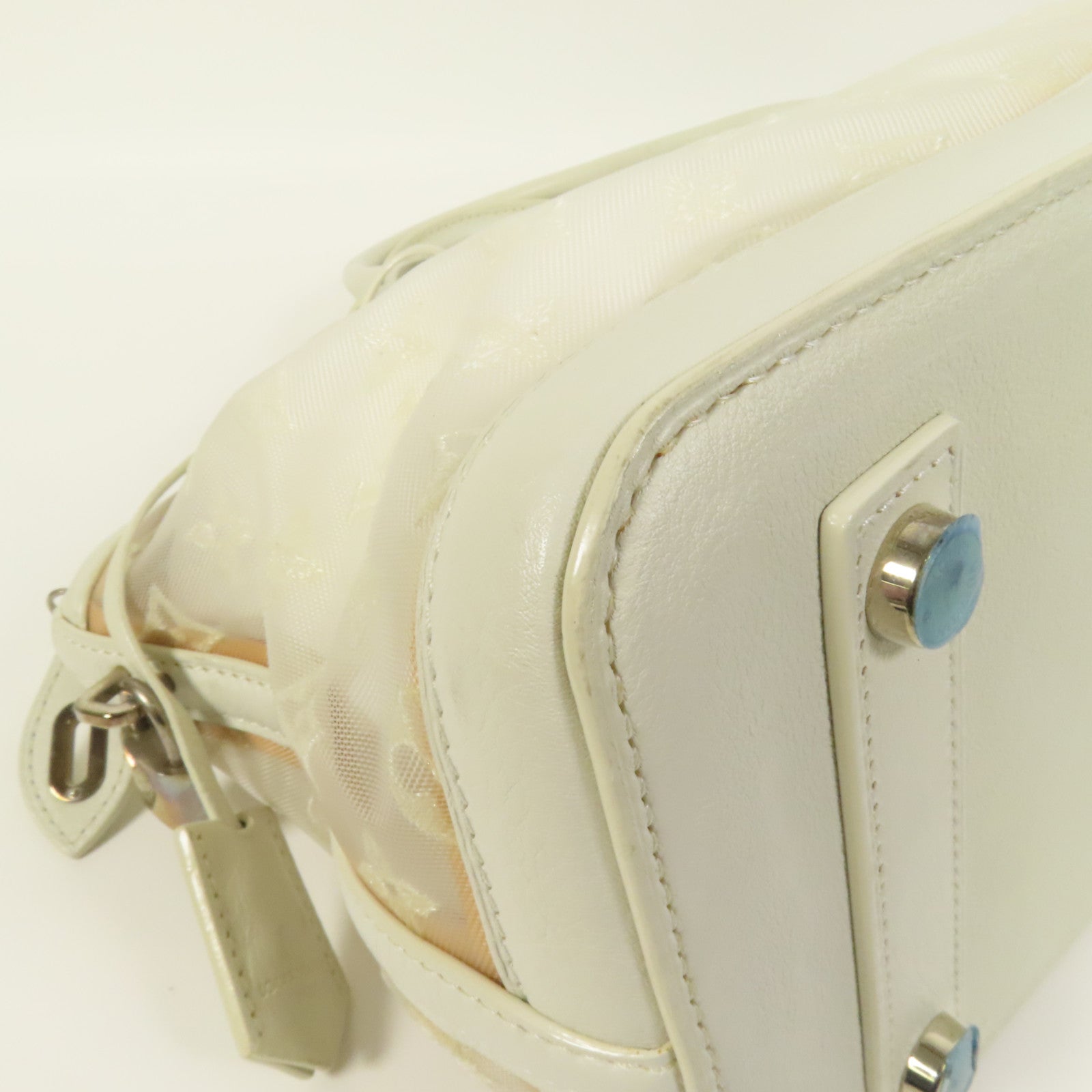 LOUIS VUITTON Monogram Transparent Lockit East West銀扣手挽袋