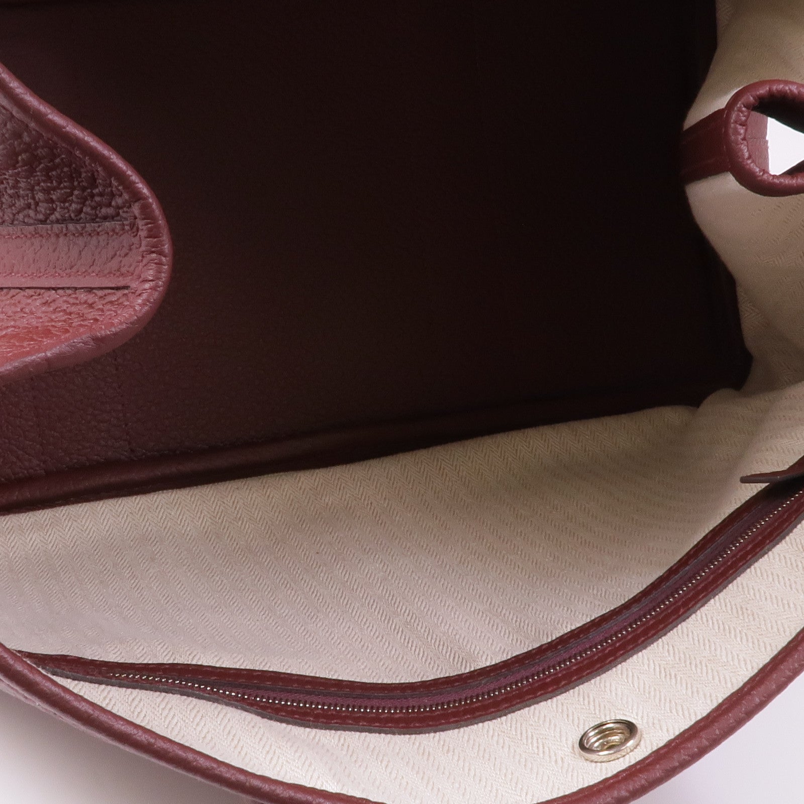 HERMES Negonda皮革Garden Party PM銀扣手挽袋Bordeaux