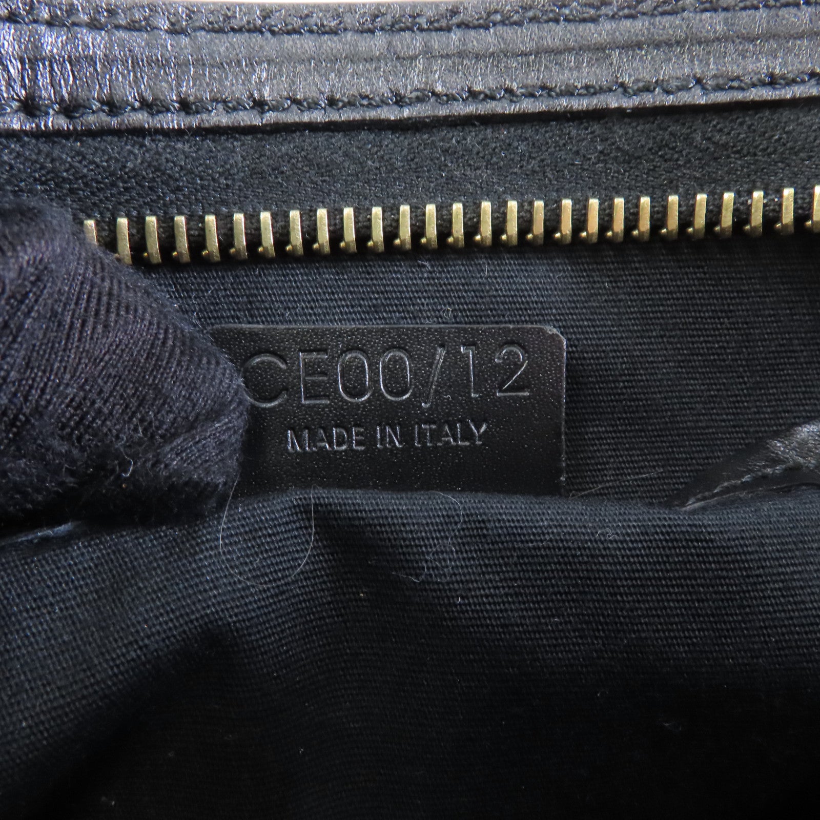 CELINE 皮革Vintage Leather Mini Bag金扣肩背袋黑色