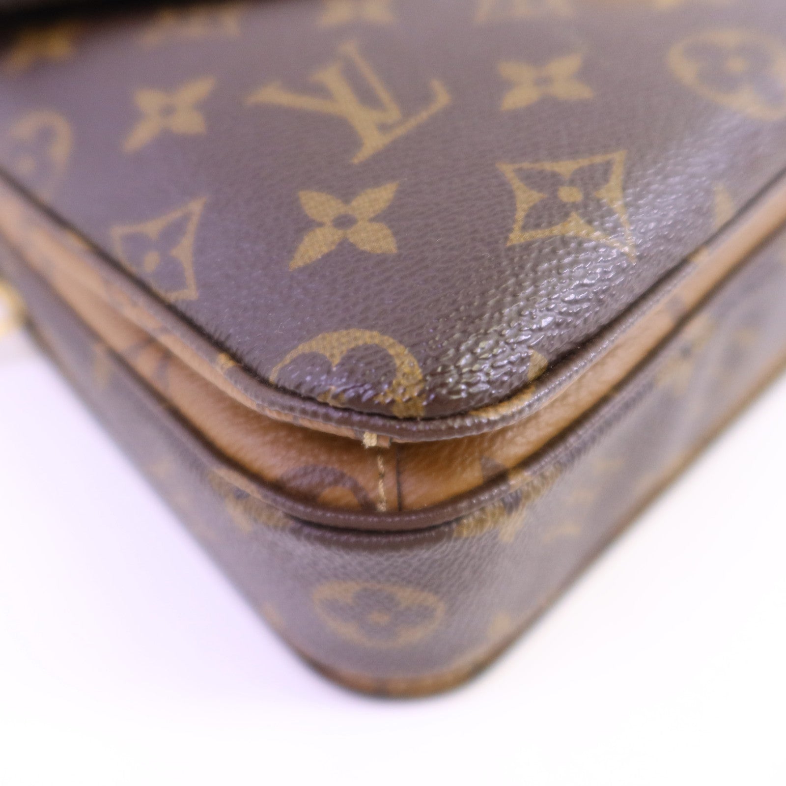 LOUIS VUITTON Monogram Reverse Pochette Metis金扣手挽肩背兩用袋