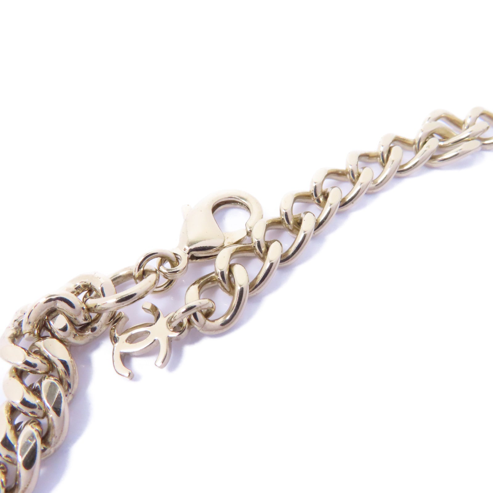 CHANEL 【激減優惠】金屬Necklace項鍊金色/透明