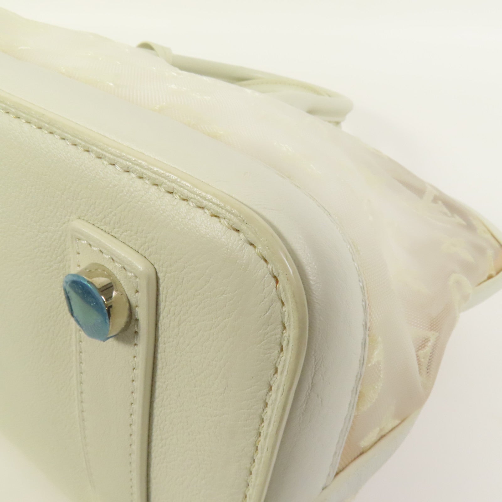 LOUIS VUITTON Monogram Transparent Lockit East West銀扣手挽袋