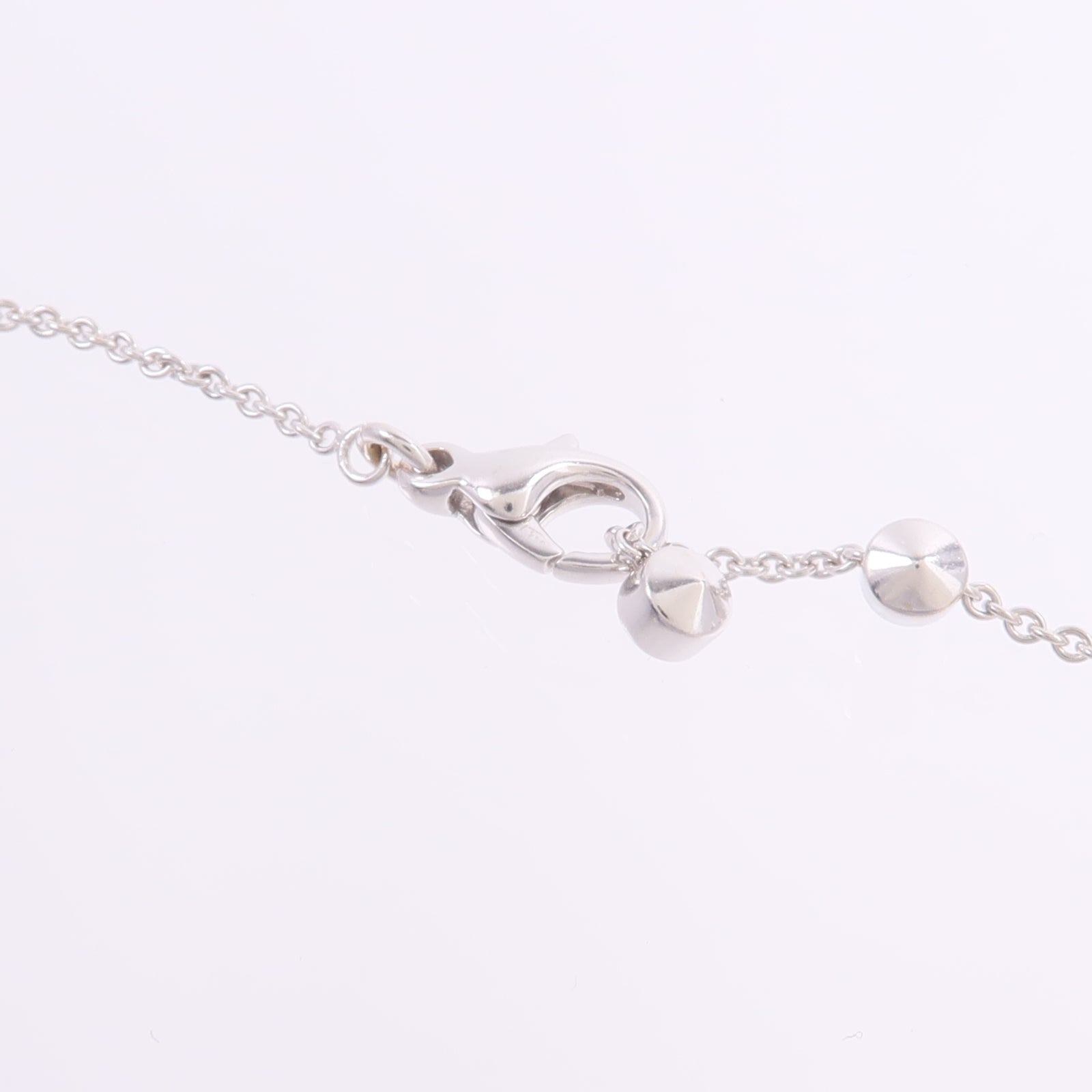 BVLGARI 18K白金Lucea Latin Cross Necklace鑽石項鍊
