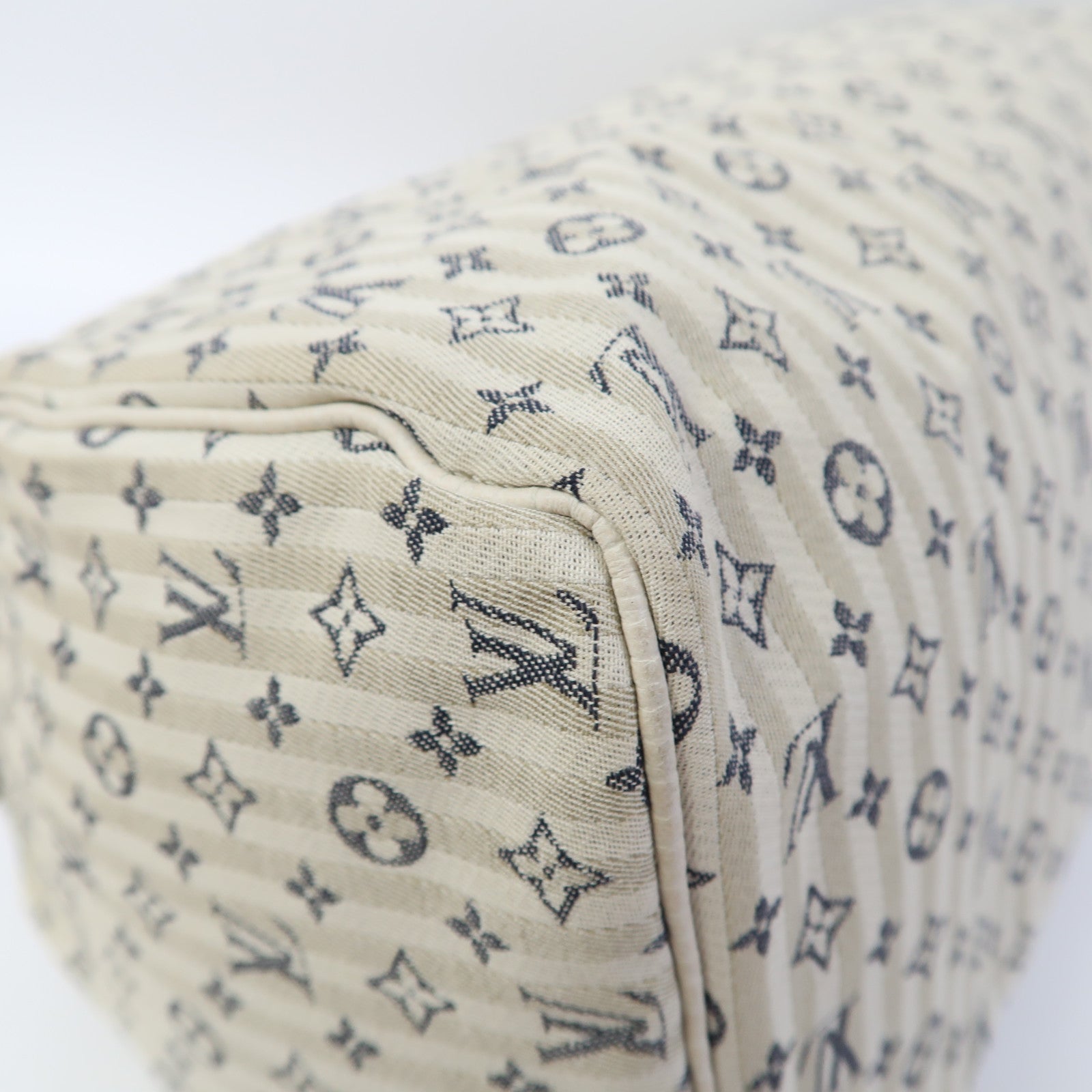 LOUIS VUITTON Monogram Mini Lin Speedy 30金扣手挽袋米色