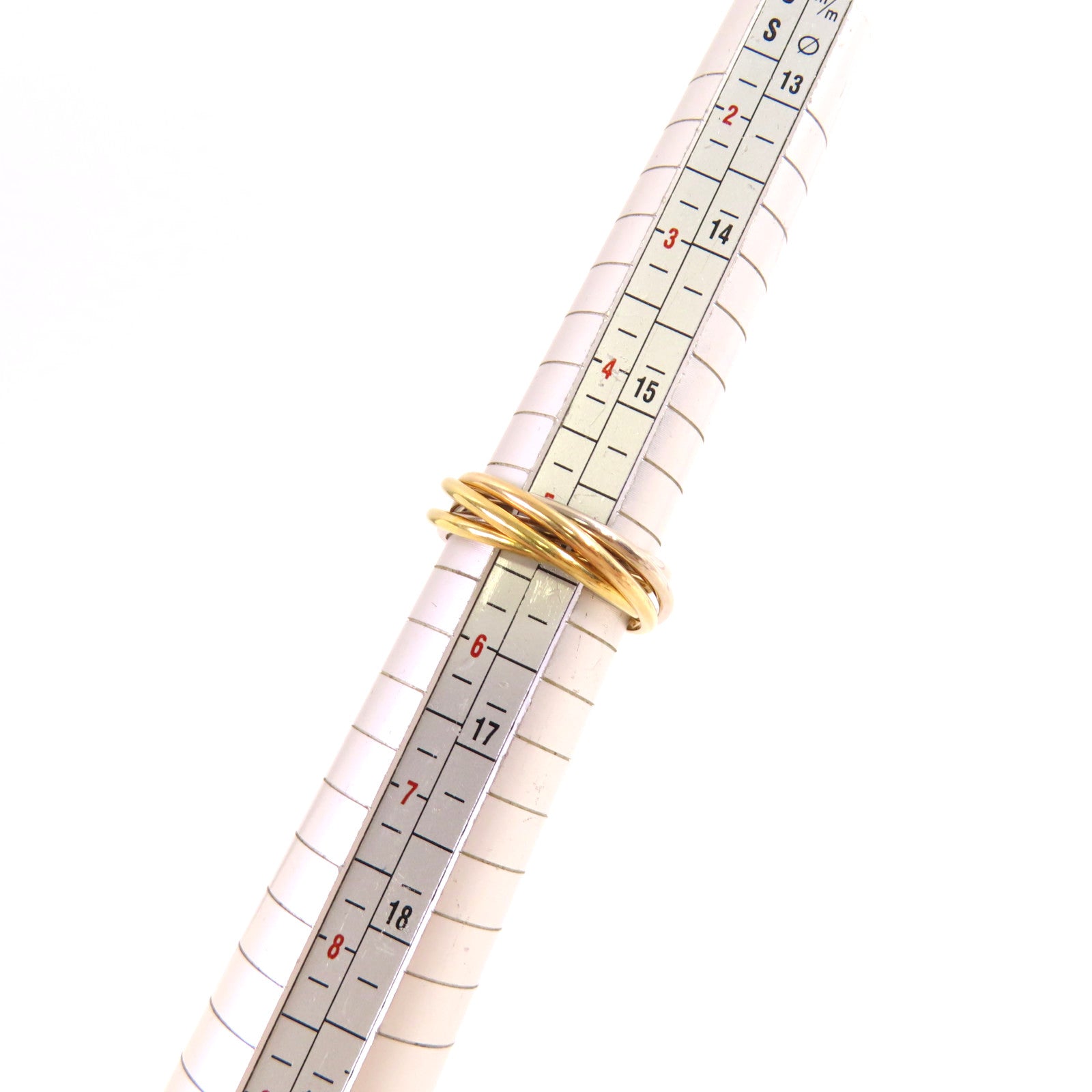 CARTIER 18K白金/黃金/玫瑰金Trinity Ring戒指#50/US#5.25