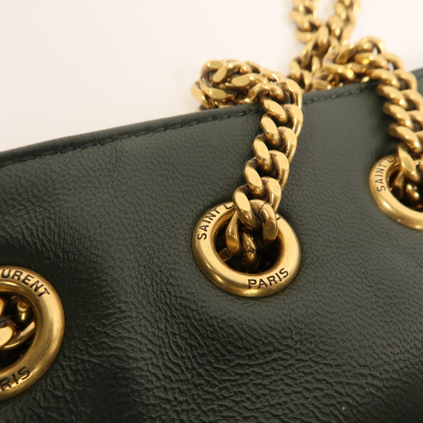 SAINT LAURENT 羊皮皮革Joe Mini Bucket金扣鏈帶肩背袋