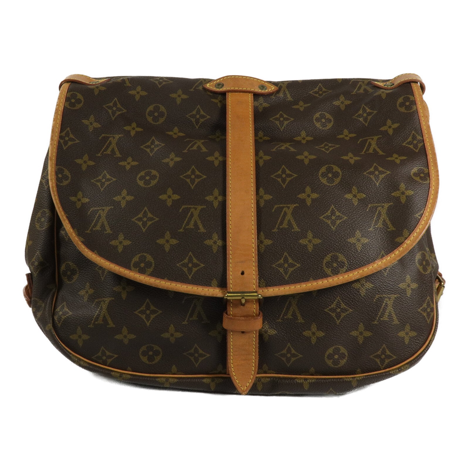LOUIS VUITTON Monogram Saumur 35金扣肩背袋