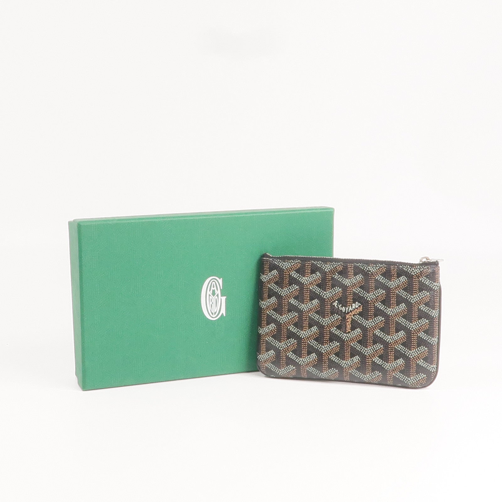 GOYARD 塗層帆布Pouch銀扣手拿包