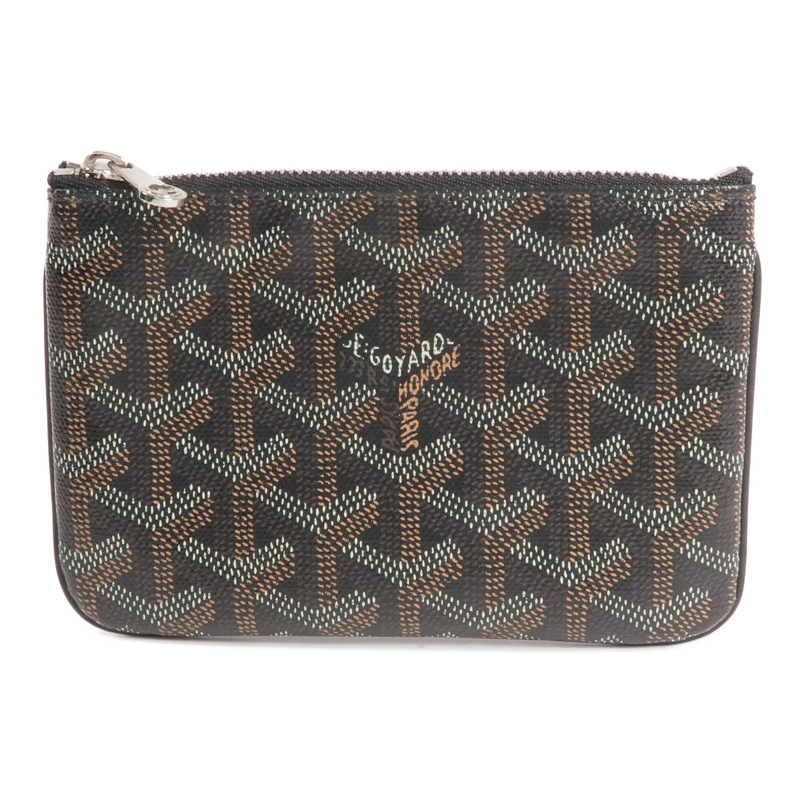 GOYARD 塗層帆布Pouch銀扣手拿包