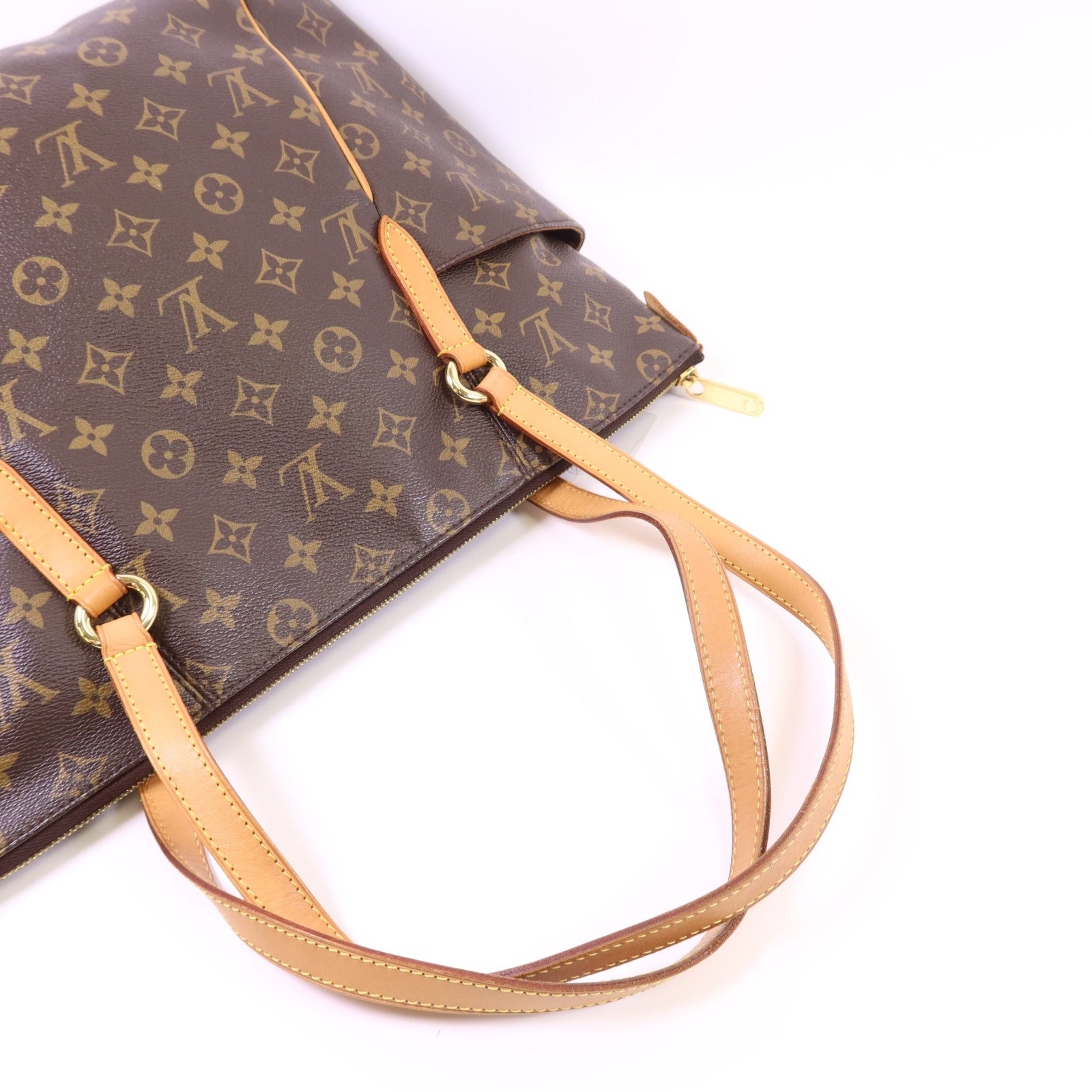LOUIS VUITTON Monogram Totally MM金扣肩背袋棕色