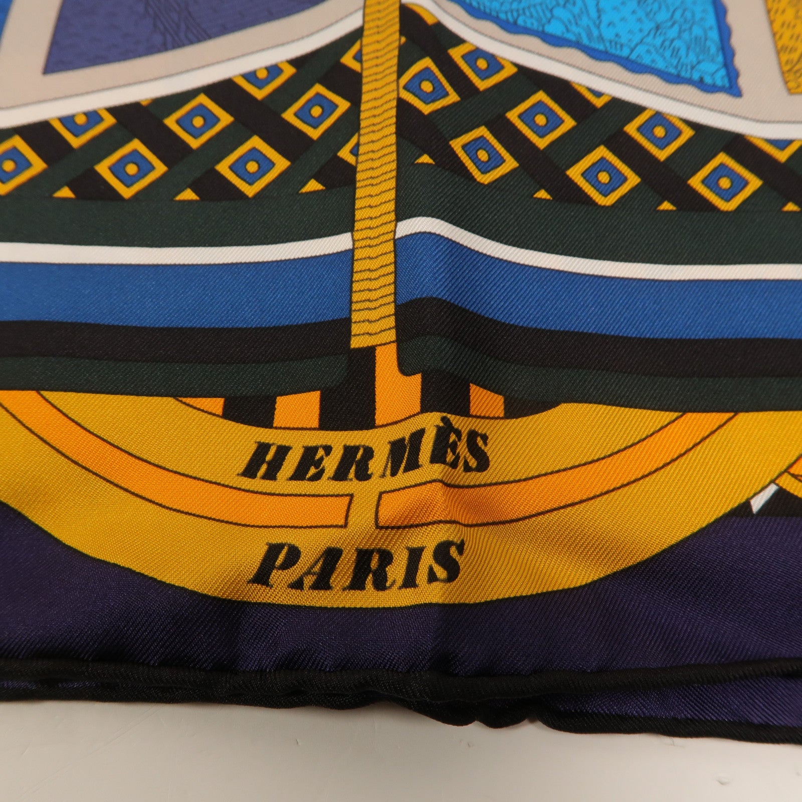 HERMES 絲質Le Tour Du Monde En 63 Cases Scarf 90x90絲巾