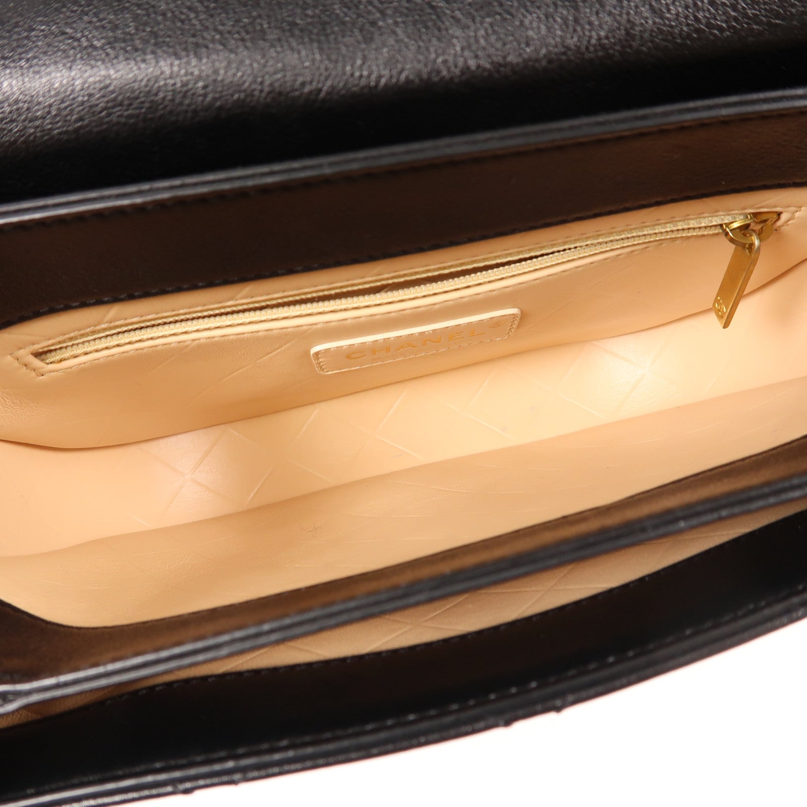 CHANEL 牛皮皮革Chain Shoulder金扣鏈帶肩背袋