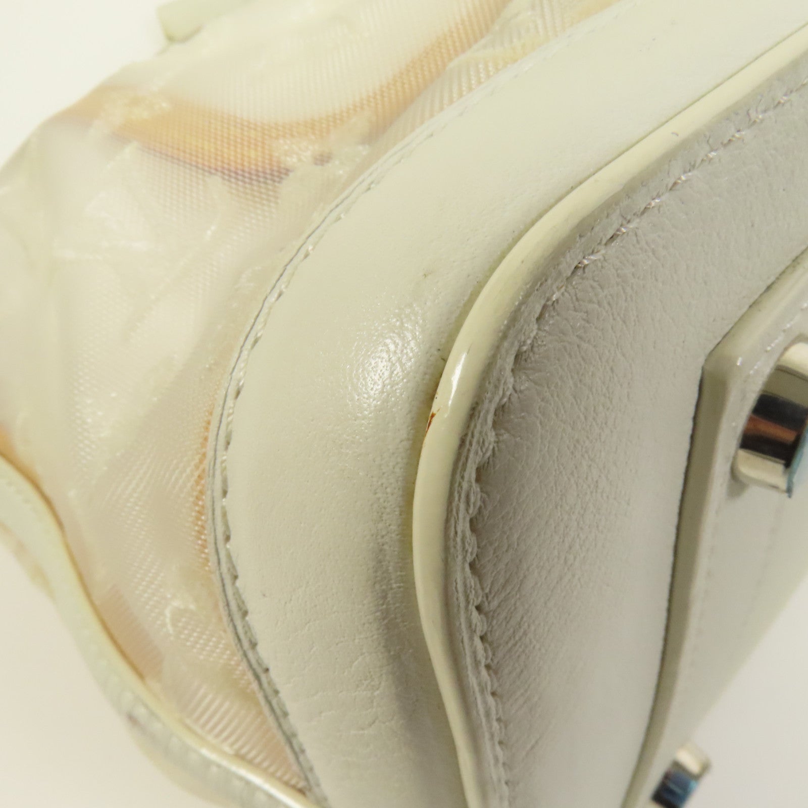 LOUIS VUITTON Monogram Transparent Lockit East West銀扣手挽袋