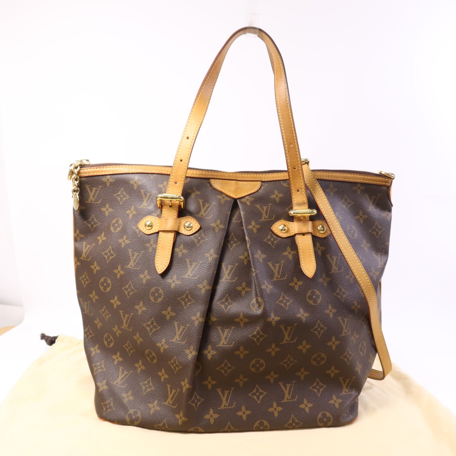 LOUIS VUITTON Monogram Palermo GM金扣手挽肩背兩用袋