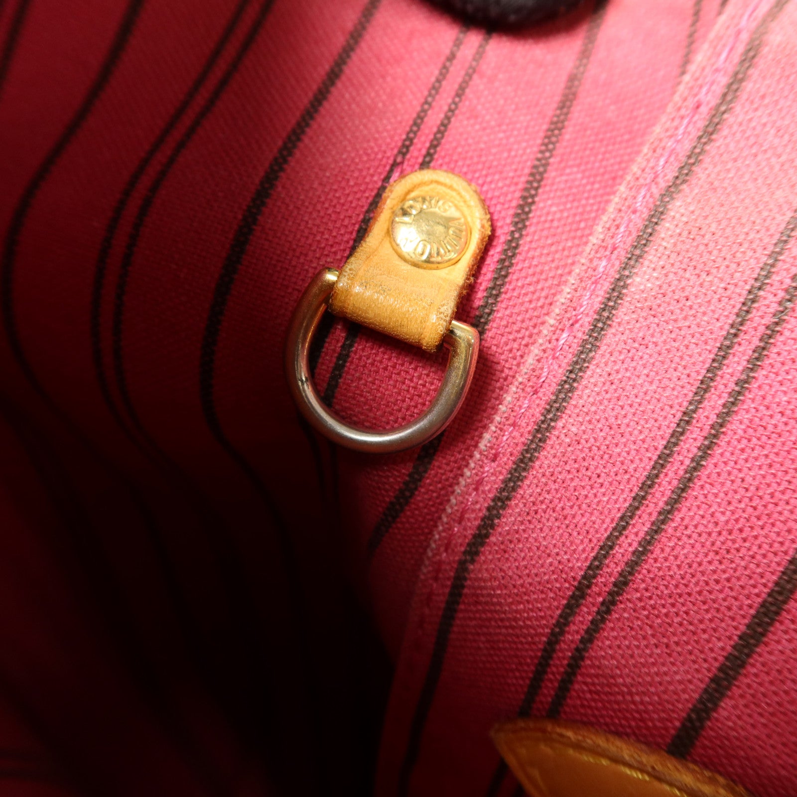 LOUIS VUITTON Monogram Neverfull MM金扣手挽袋