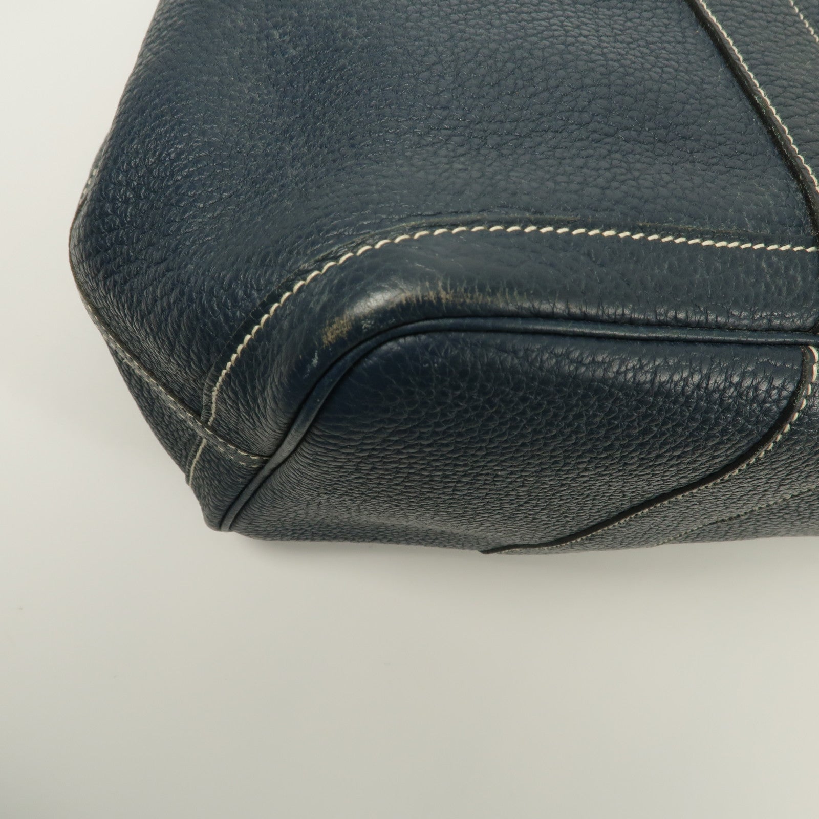 HERMES Negonda皮革Garden Party PM手挽袋Bleu De Prusse
