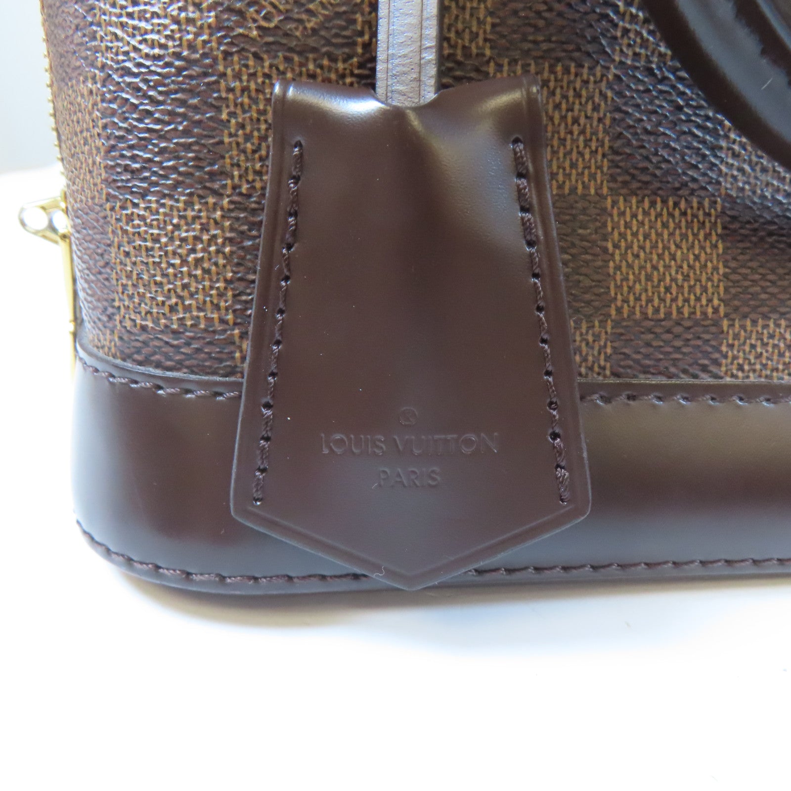 LOUIS VUITTON Damier Alma金扣手挽肩背兩用袋啡色