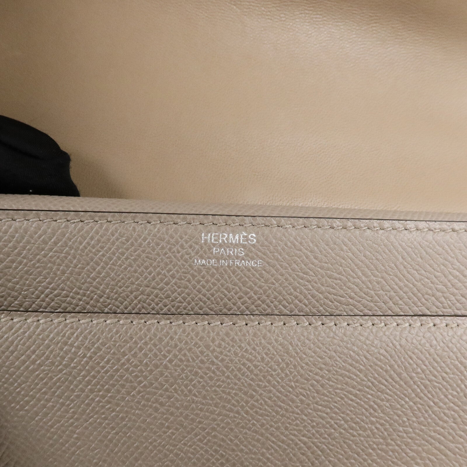 HERMES Epsom皮革Verrou 23肩背袋Gris Asphalte