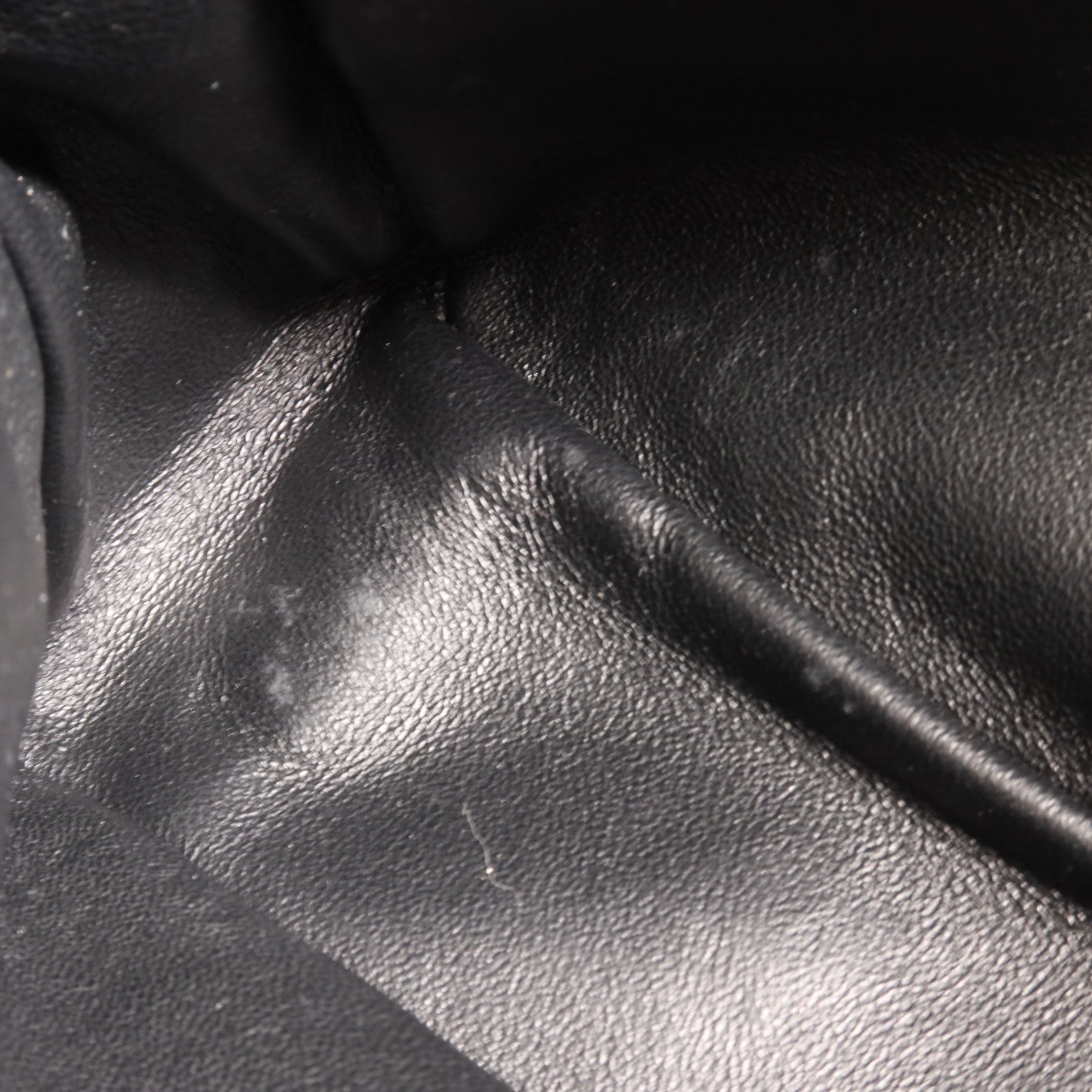 CHANEL 兔毛Chain Shoulder銀扣鏈帶肩背袋