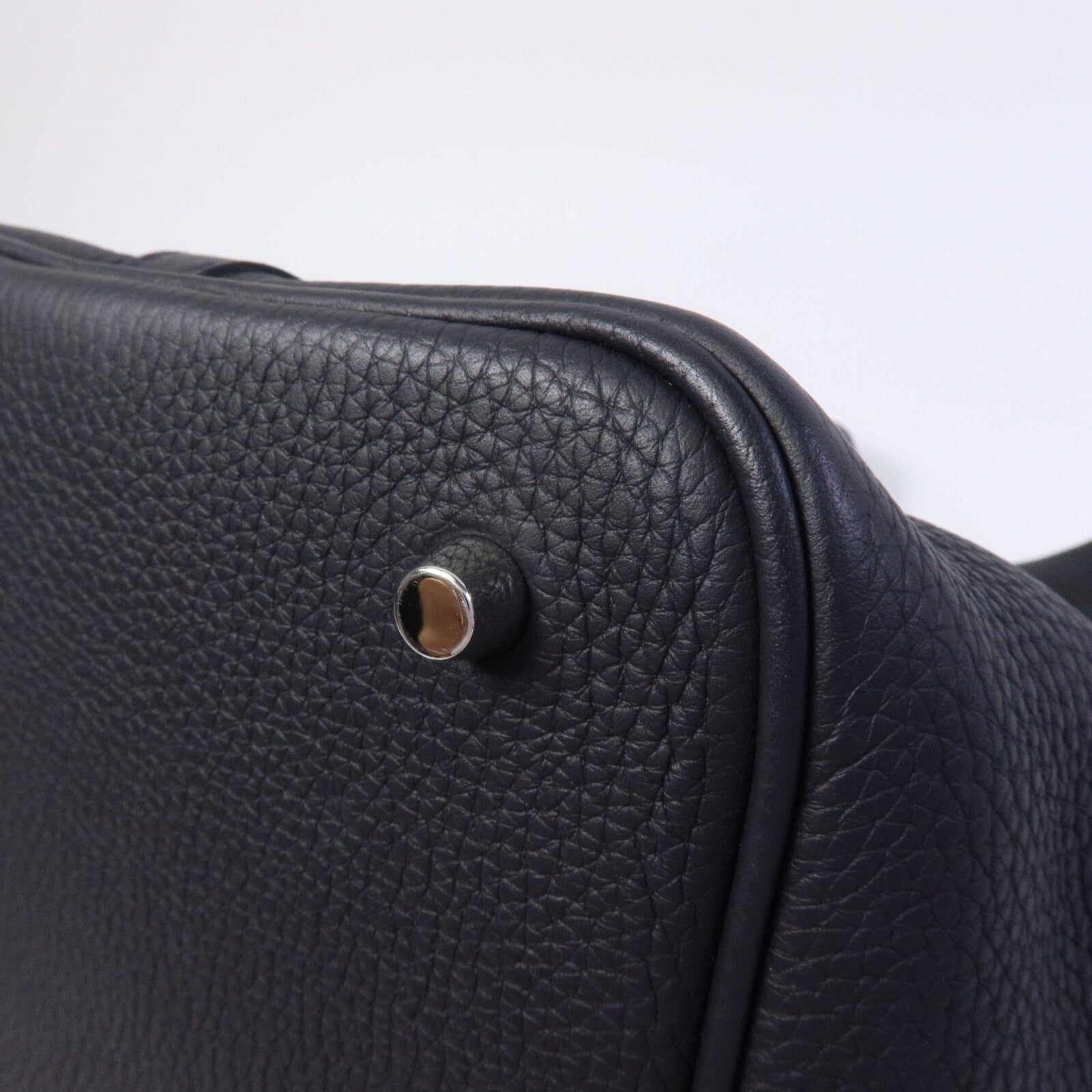 HERMES Clemence皮革Picotin MM手挽袋Blue Nuit