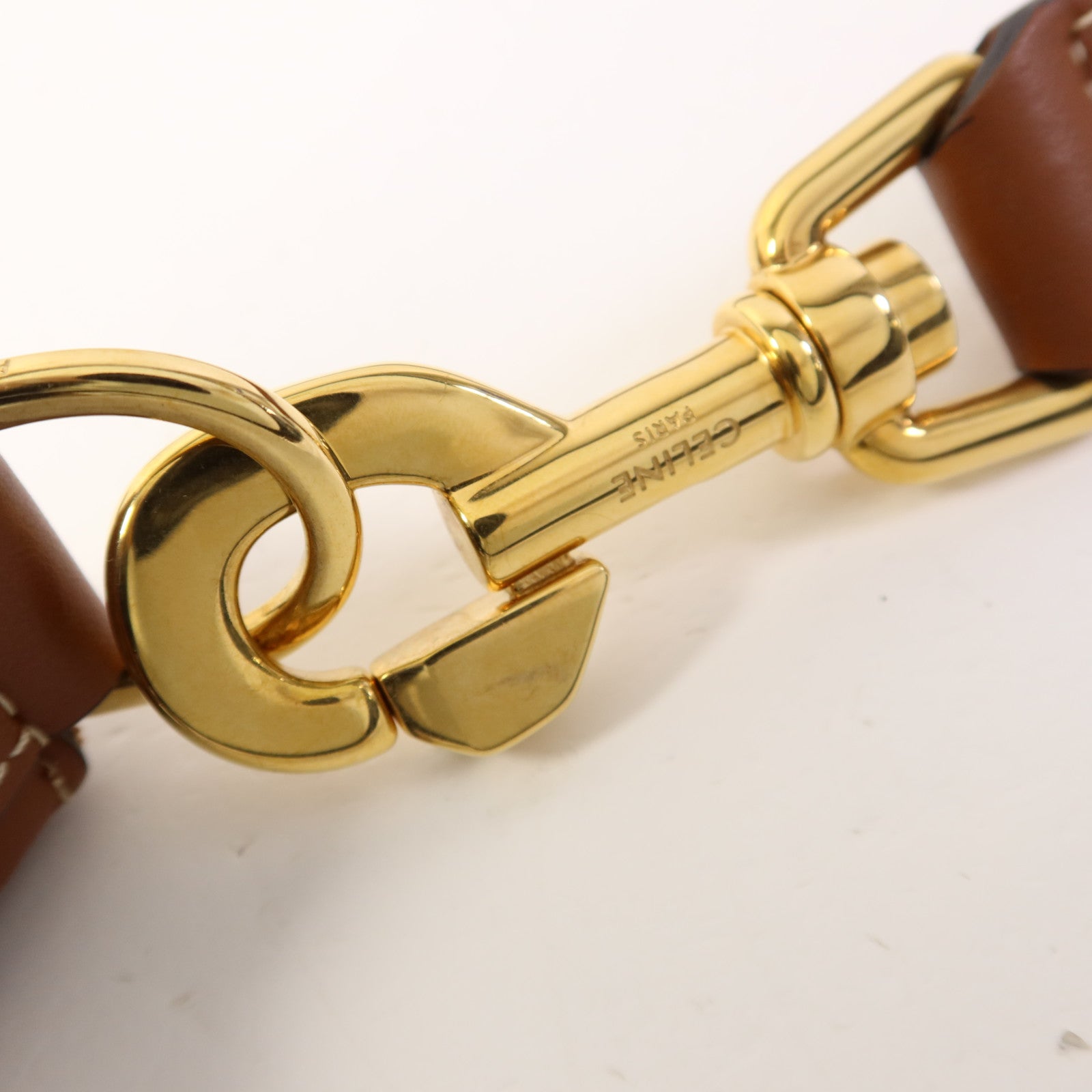 CELINE 牛皮皮革Ava Medium金扣肩背袋