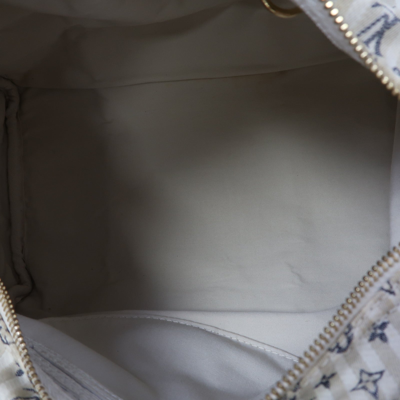 LOUIS VUITTON Monogram Mini Lin Speedy 30金扣手挽袋米色