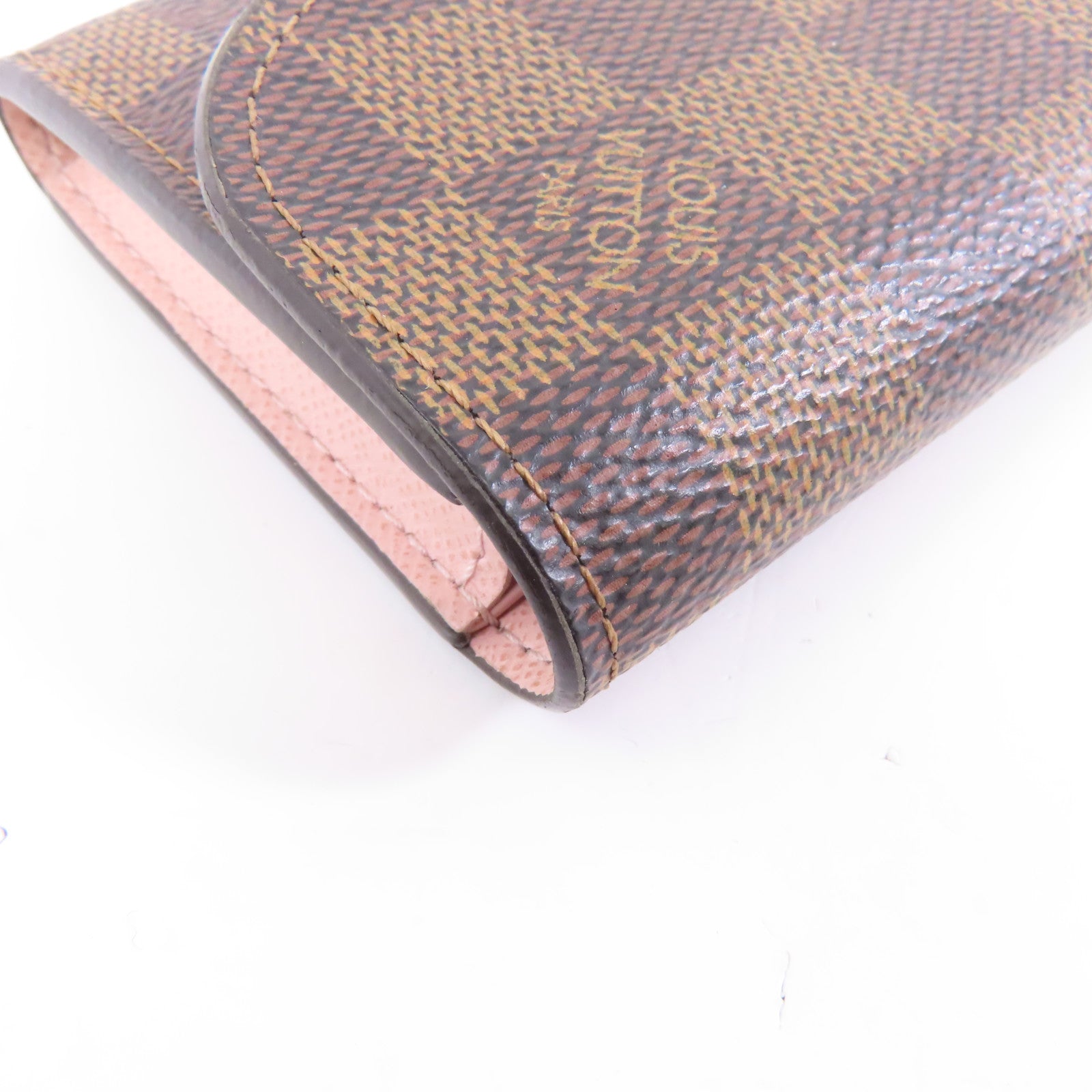 LOUIS VUITTON Damier Rosalie Coin Purse金扣零錢包棕色/粉紅色
