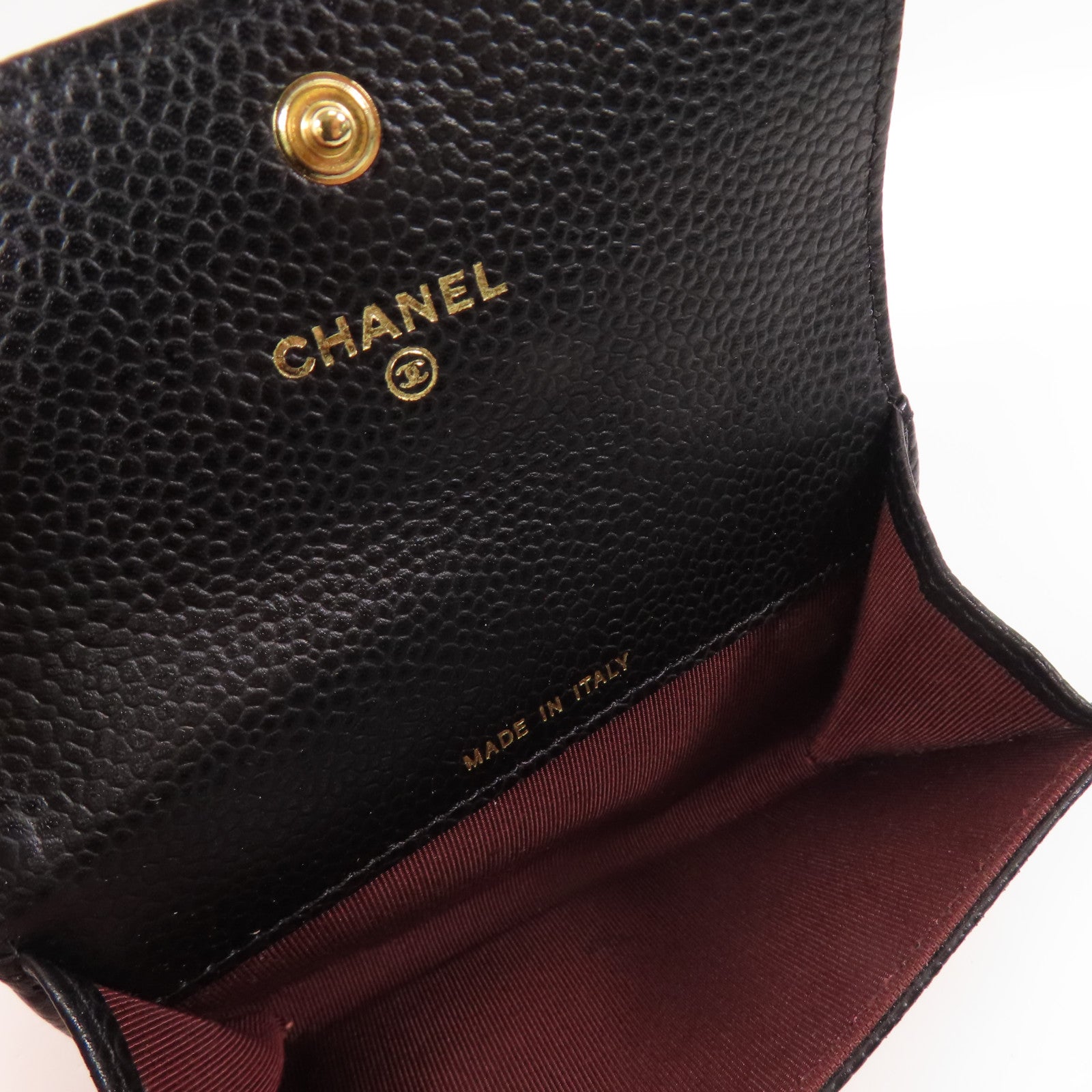 CHANEL 牛皮皮革Card Case金扣卡套