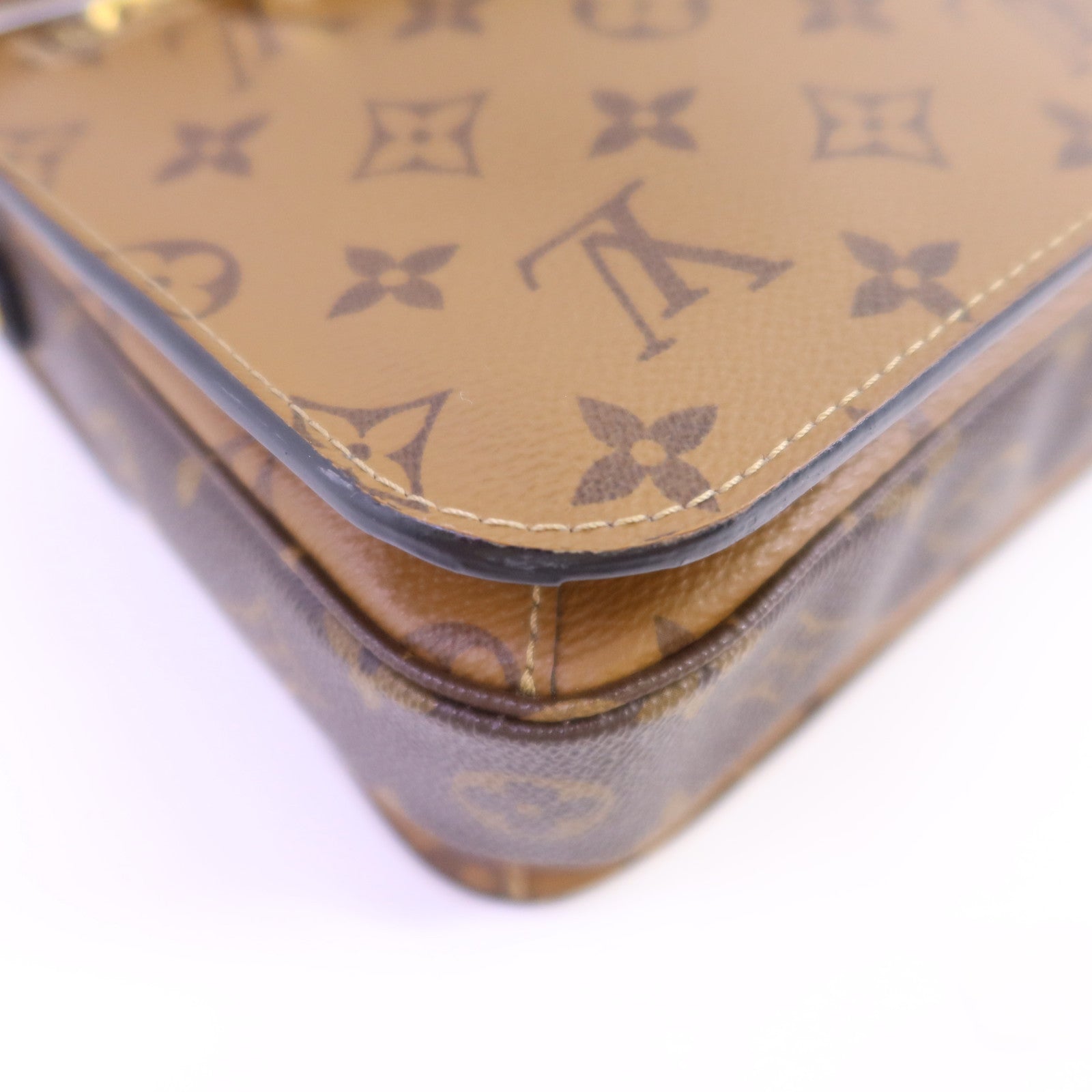 LOUIS VUITTON Monogram Reverse Pochette Metis金扣手挽肩背兩用袋