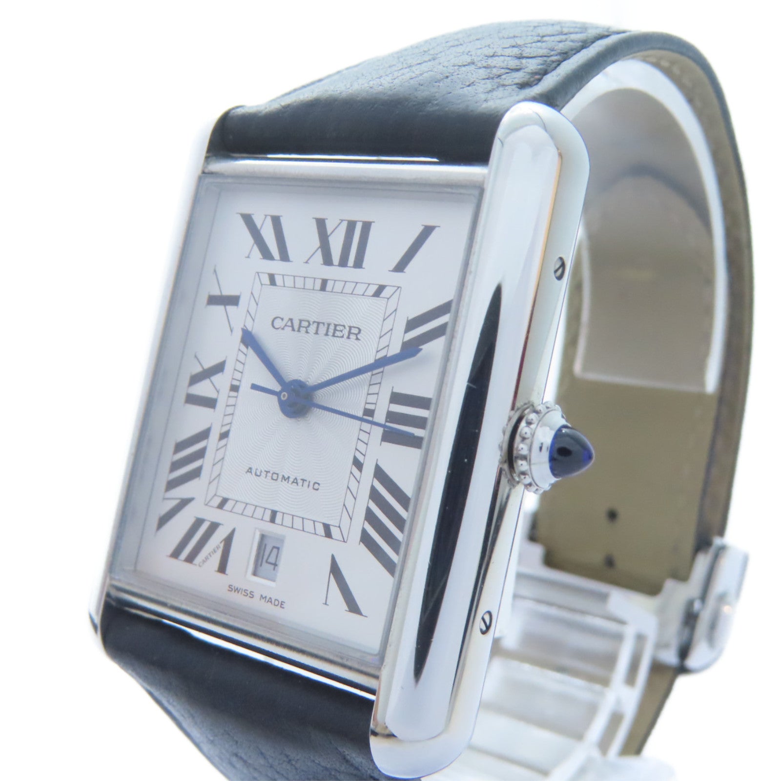 CARTIER Must Tank不鏽鋼手錶自動機芯白色