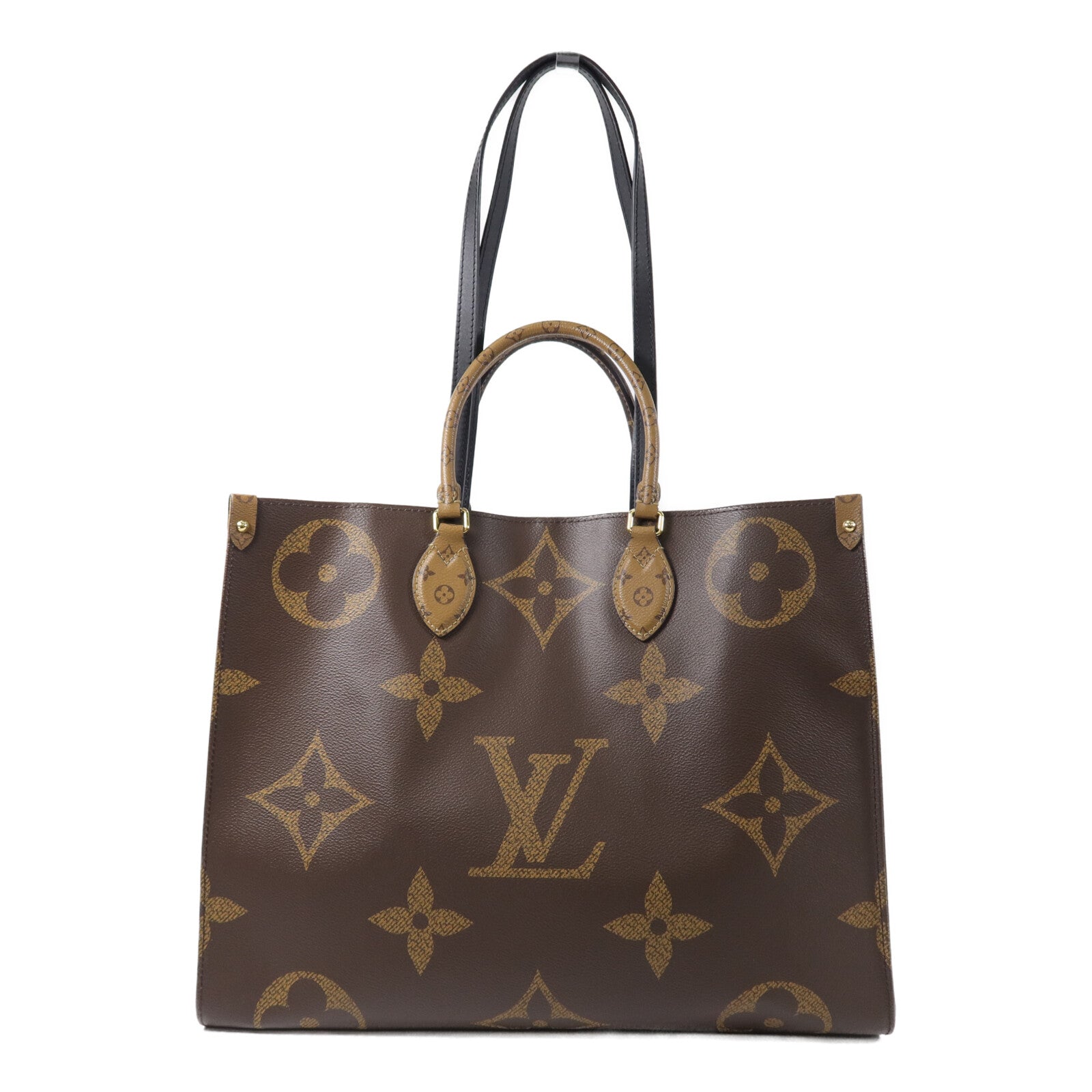 LOUIS VUITTON Monogram Giant Reverse On The Go GM金扣手挽肩背兩用袋
